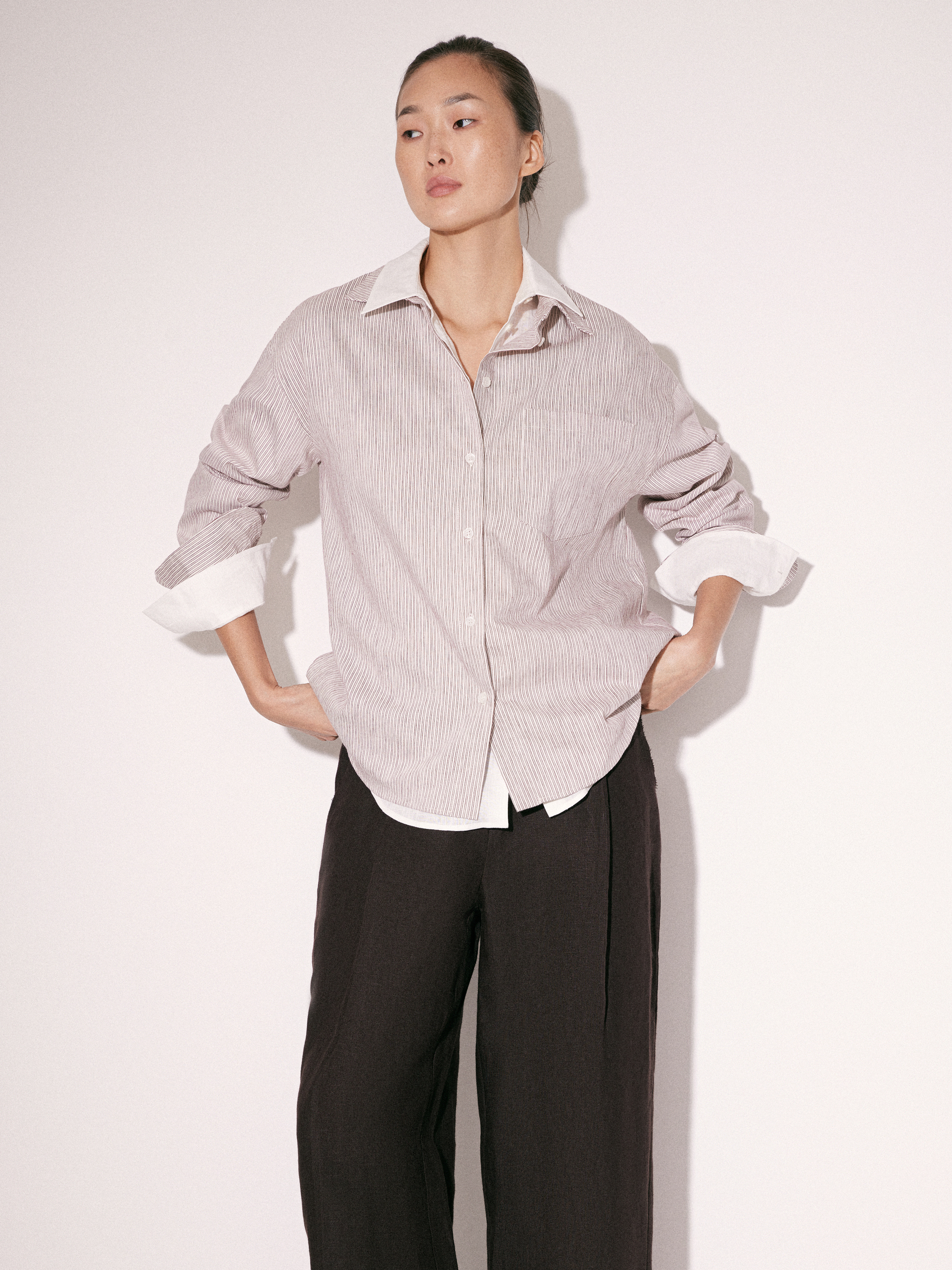 Рубашка из хлопка и льна Рубашка из хлопка и льна