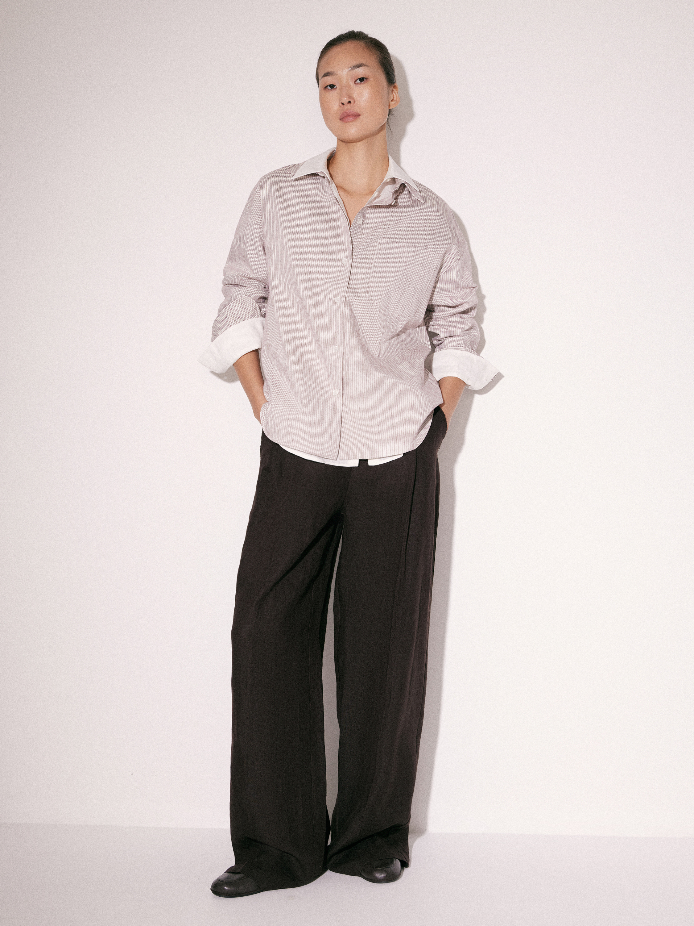 Рубашка из хлопка и льна Рубашка из хлопка и льна