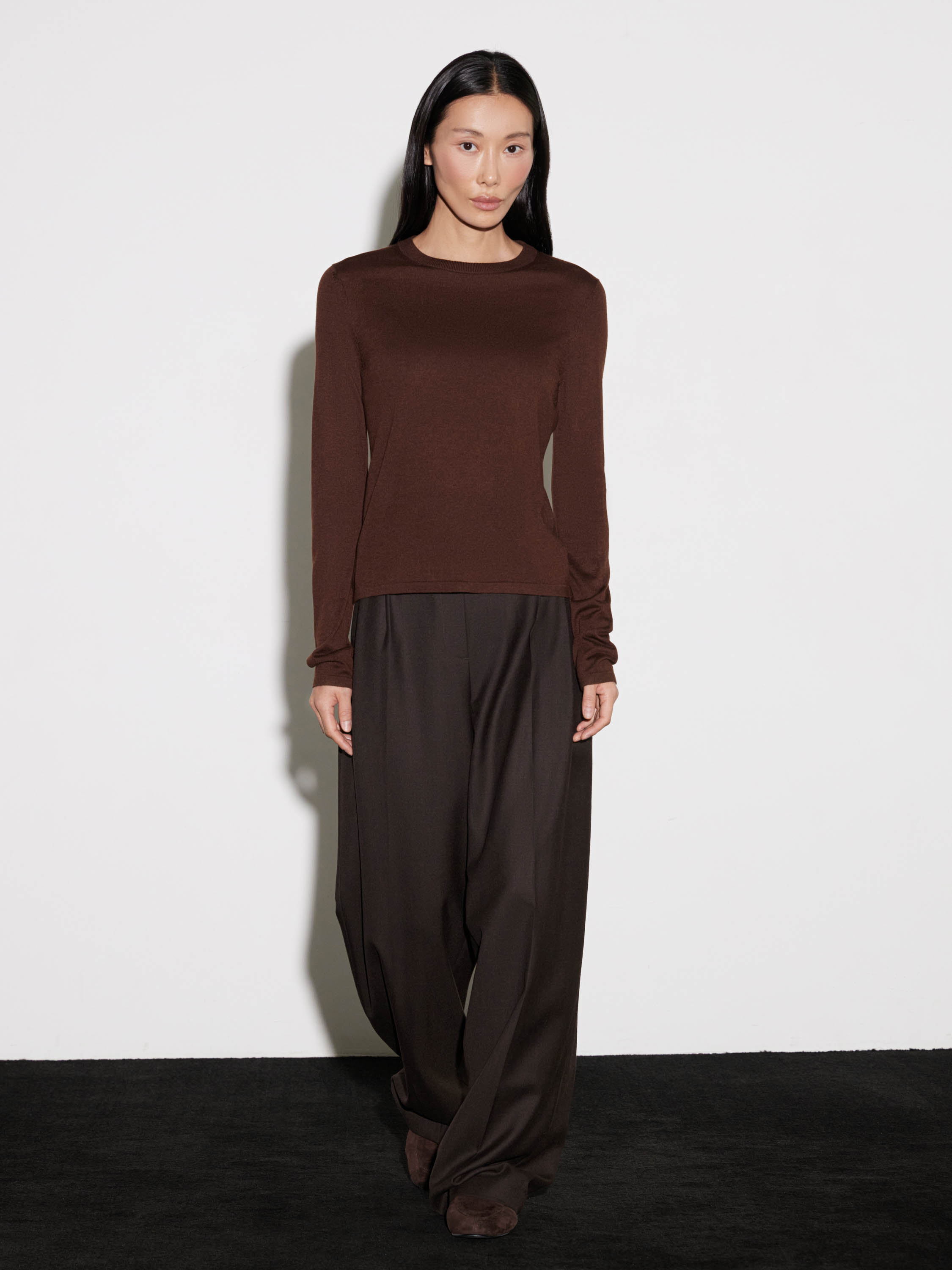 Лонгслив из смесовой пряжи мериноса Лонгслив из смесовой пряжи мериноса