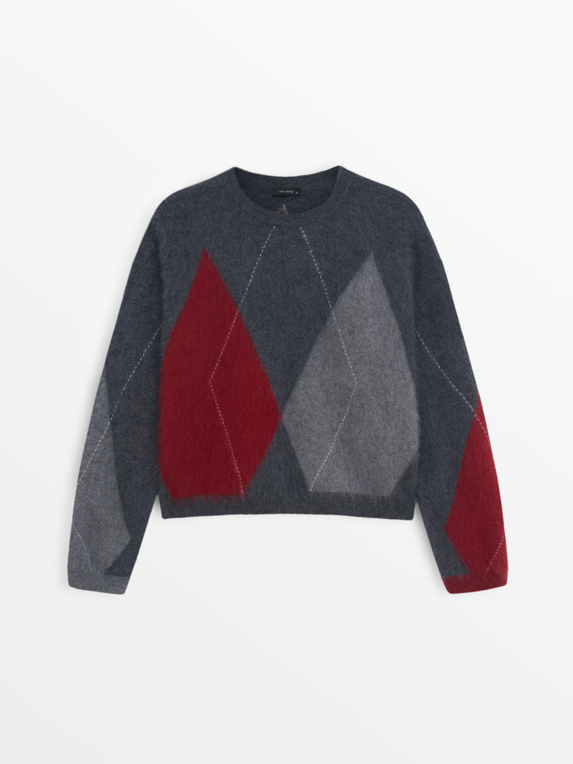 Свитер из шерсти с узором аргайл Свитер из шерсти с узором аргайл