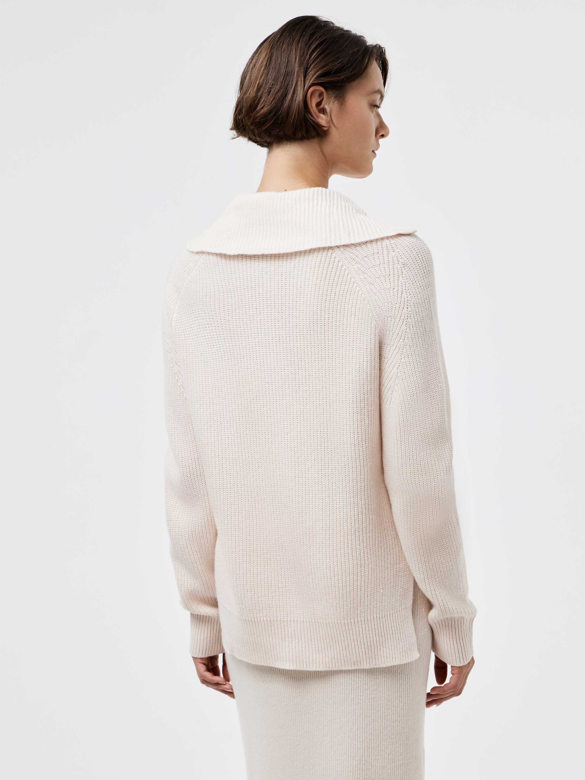 Джемпер-поло из плотной пряжи Джемпер-поло из плотной пряжи