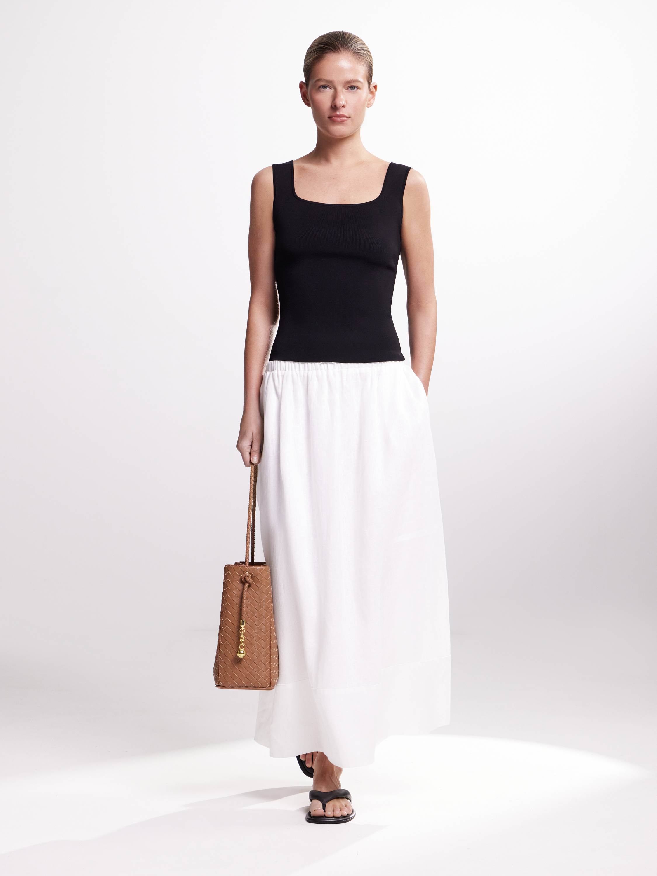 Сумка из кожи с плетеным узором Сумка из кожи с плетеным узором