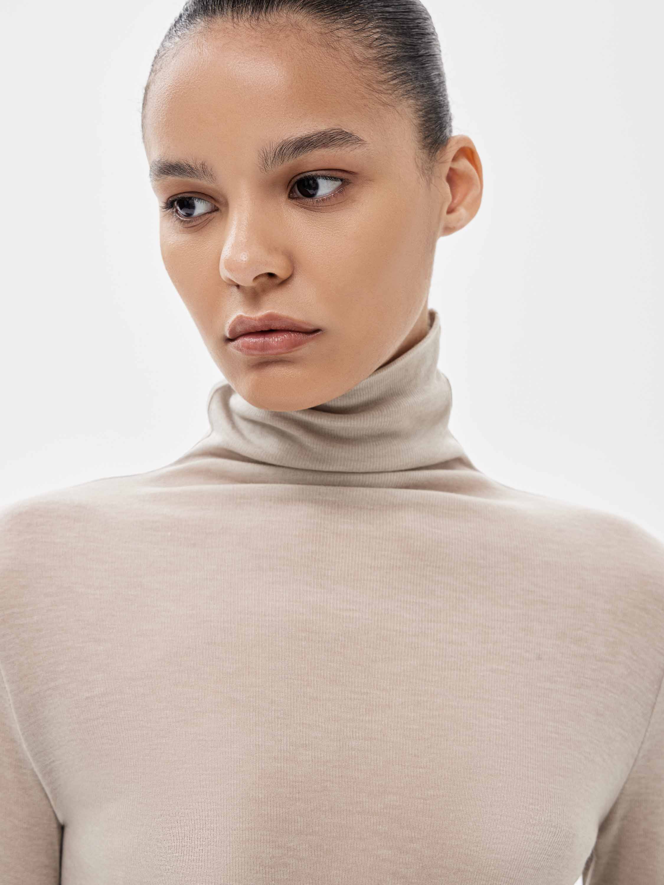 Водолазка из лиоцелла и шерсти Водолазка из лиоцелла и шерсти