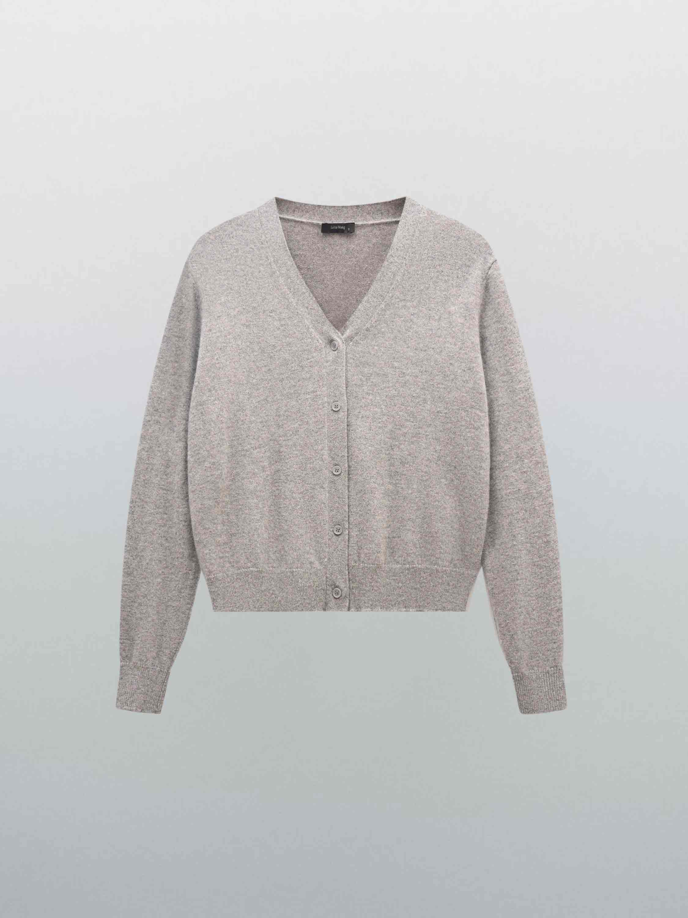 Кардиган с v-вырезом из 100% кашемира Кардиган с v-вырезом из 100% кашемира