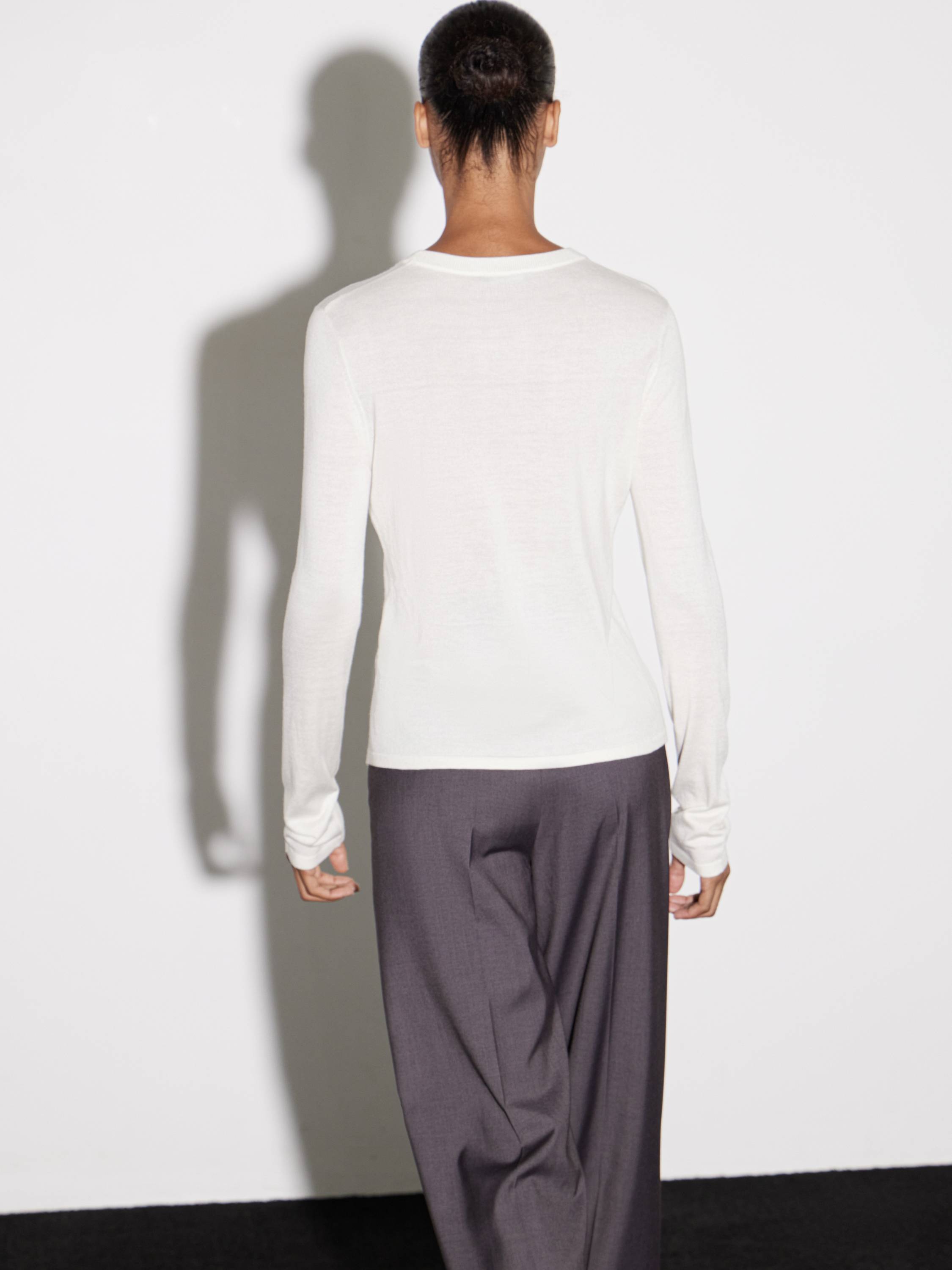 Лонгслив из смесовой пряжи мериноса Лонгслив из смесовой пряжи мериноса