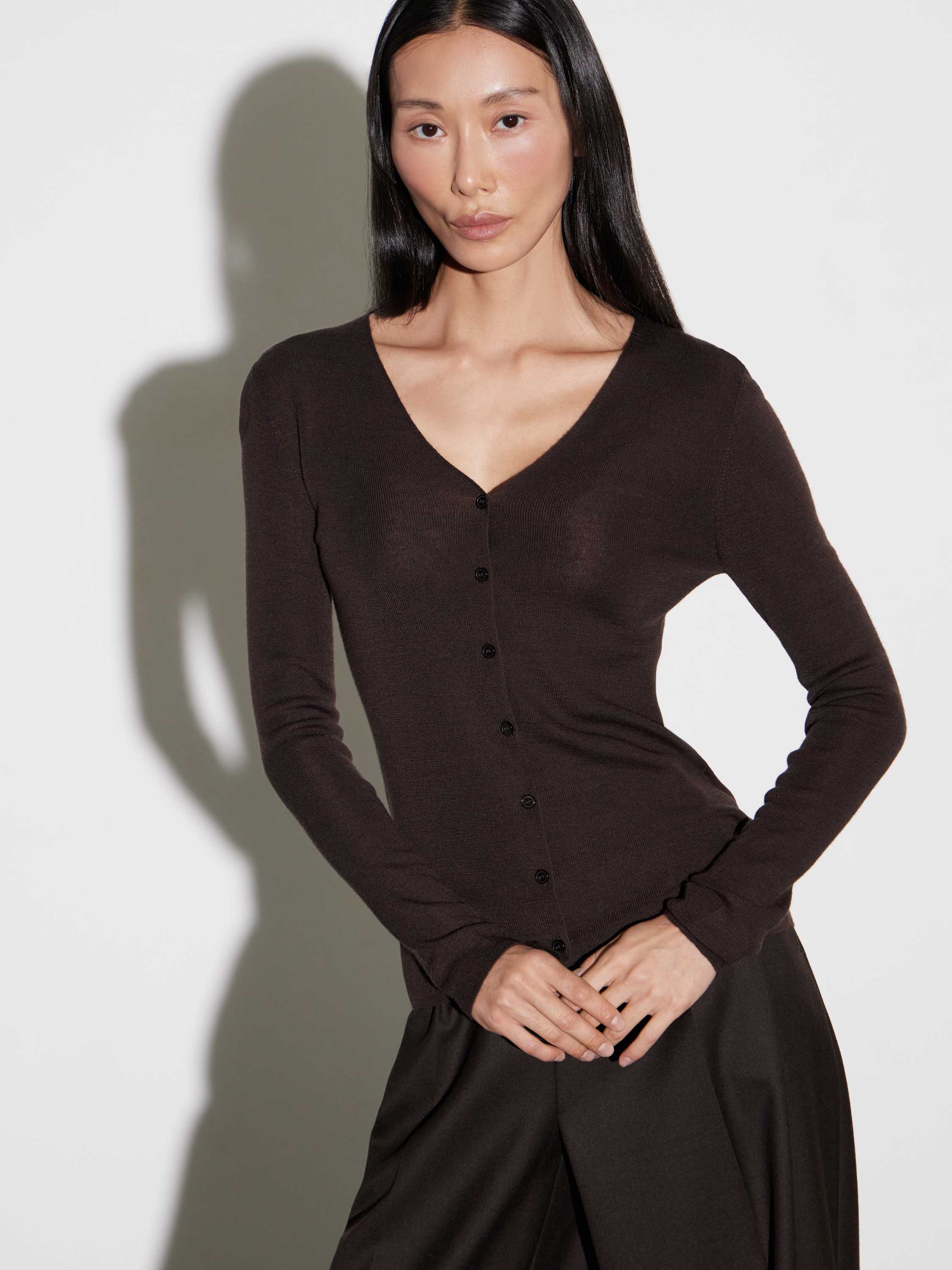 Кардиган с глубоким v-вырезом Кардиган с глубоким v-вырезом