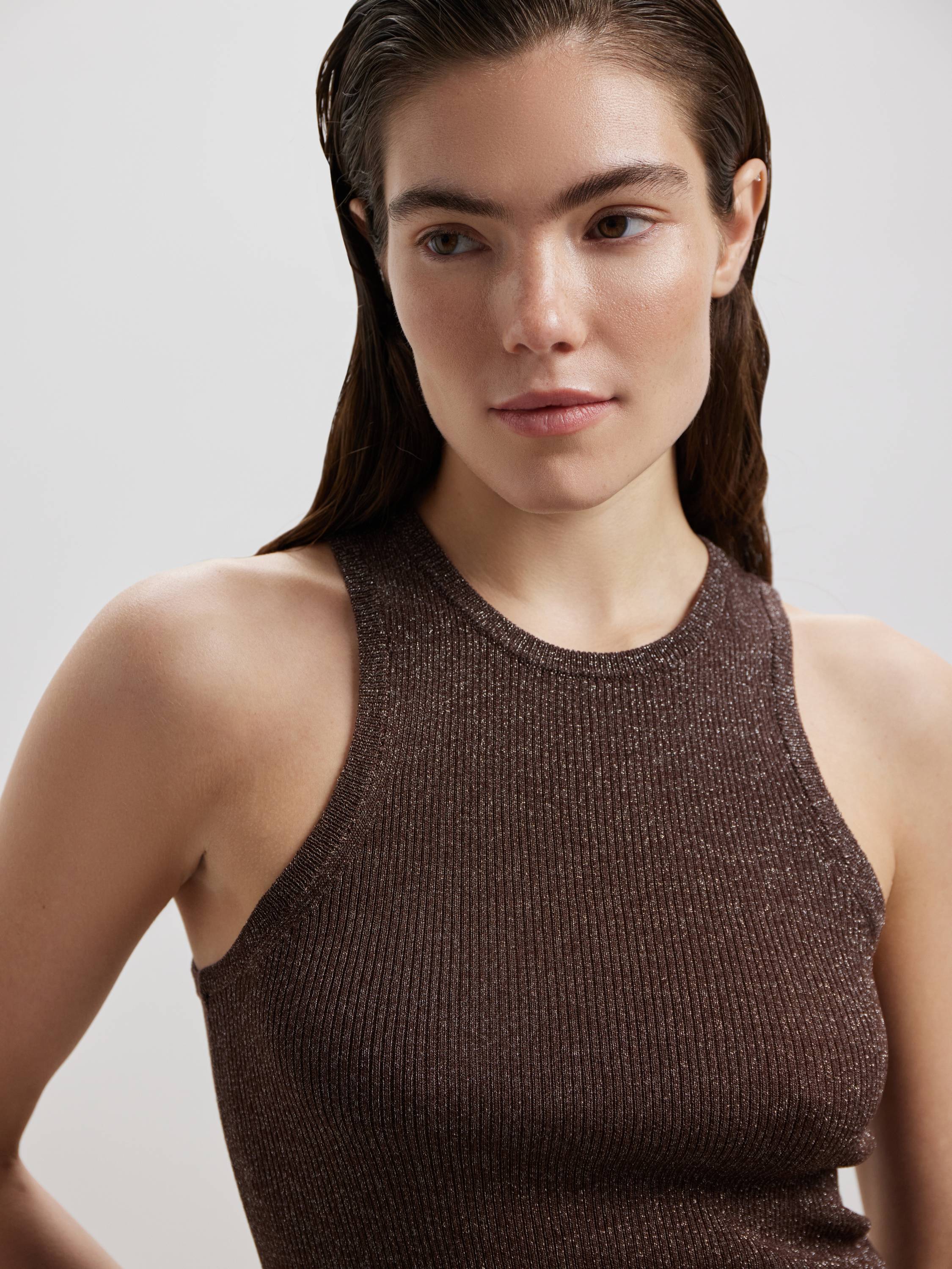 Топ-халтер из тенселя Топ-халтер из тенселя