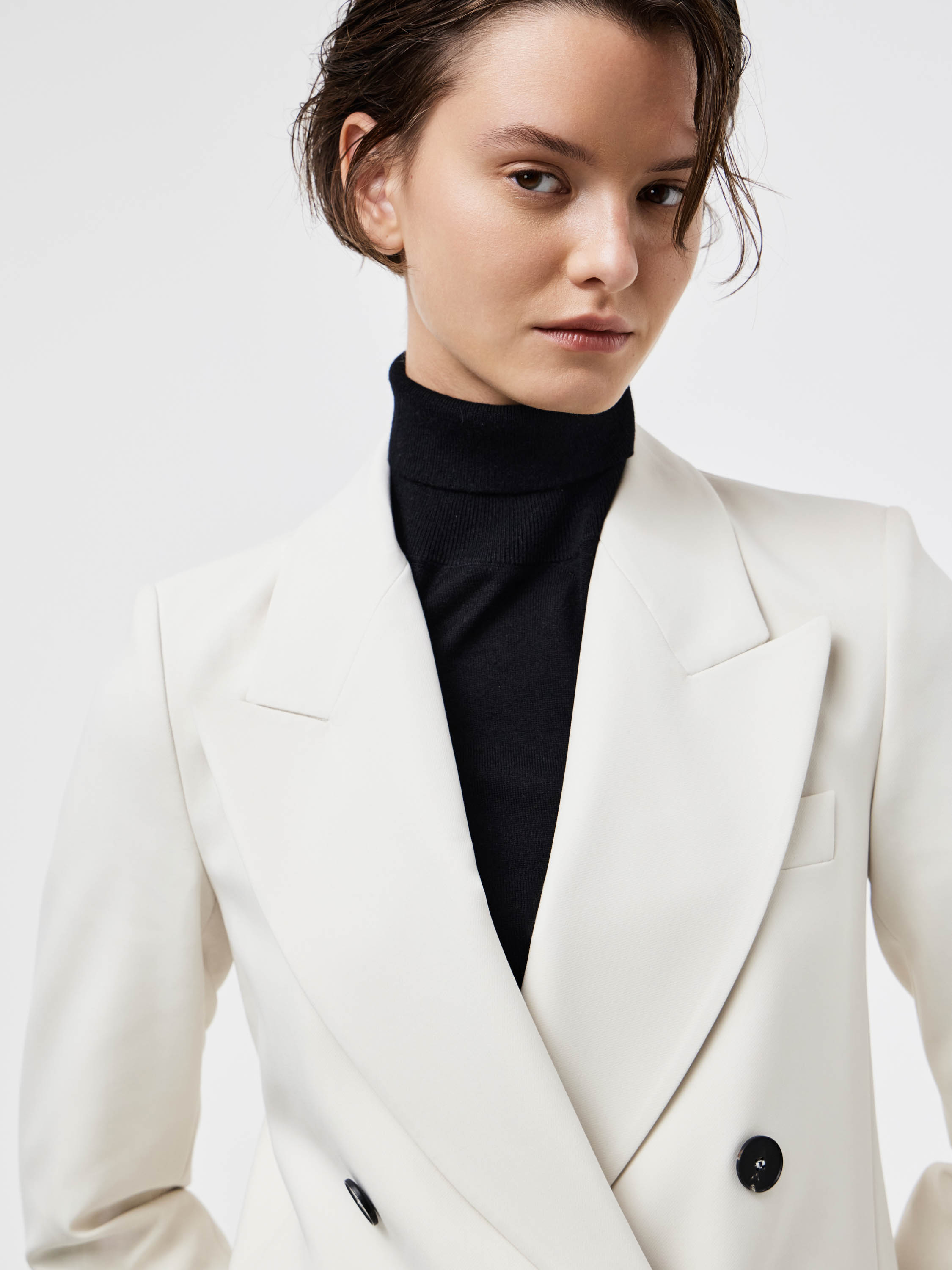 Жакет двубортный из хлопка Жакет двубортный из хлопка