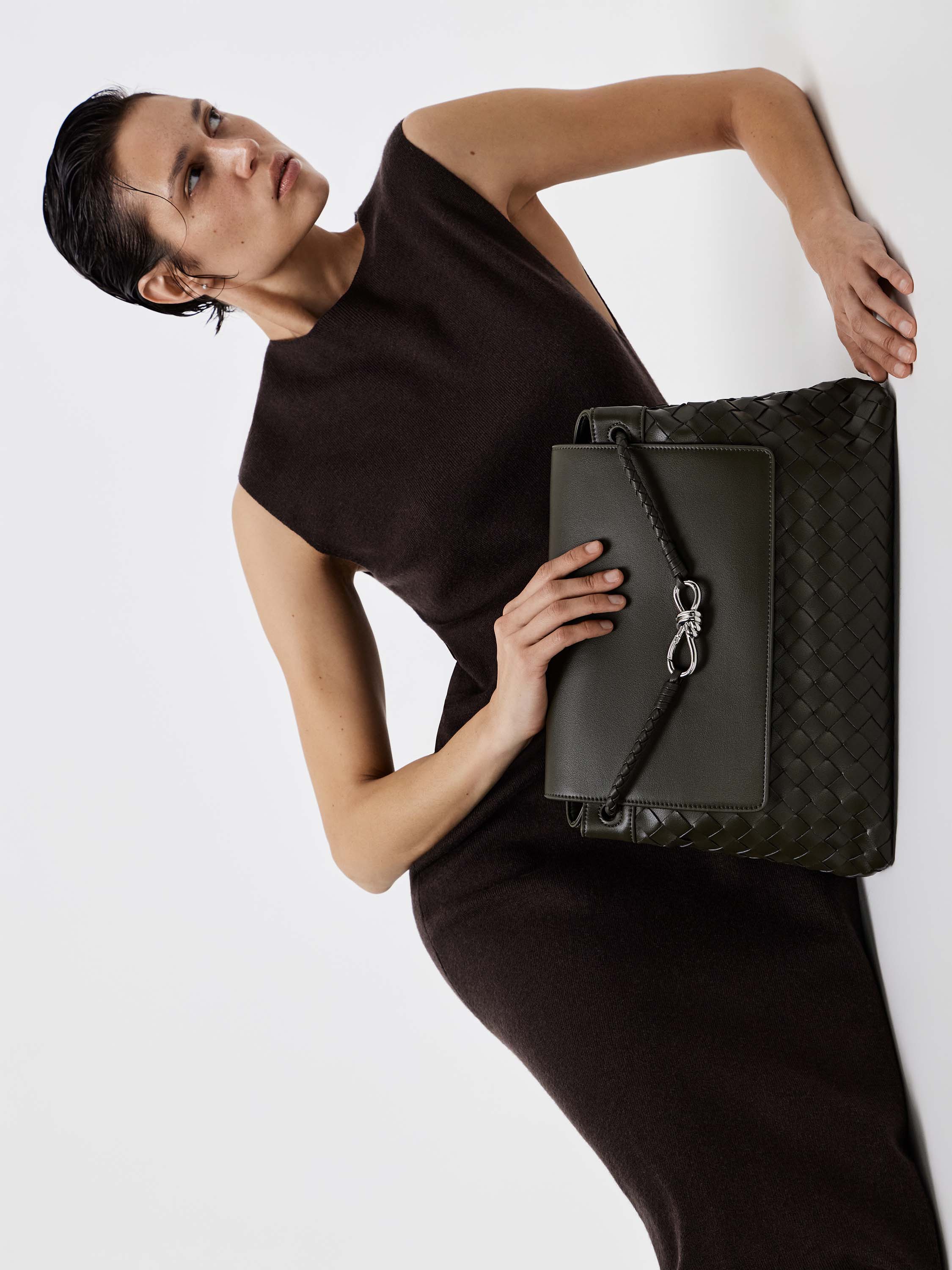 Сумка с плетением из кожи Сумка с плетением из кожи