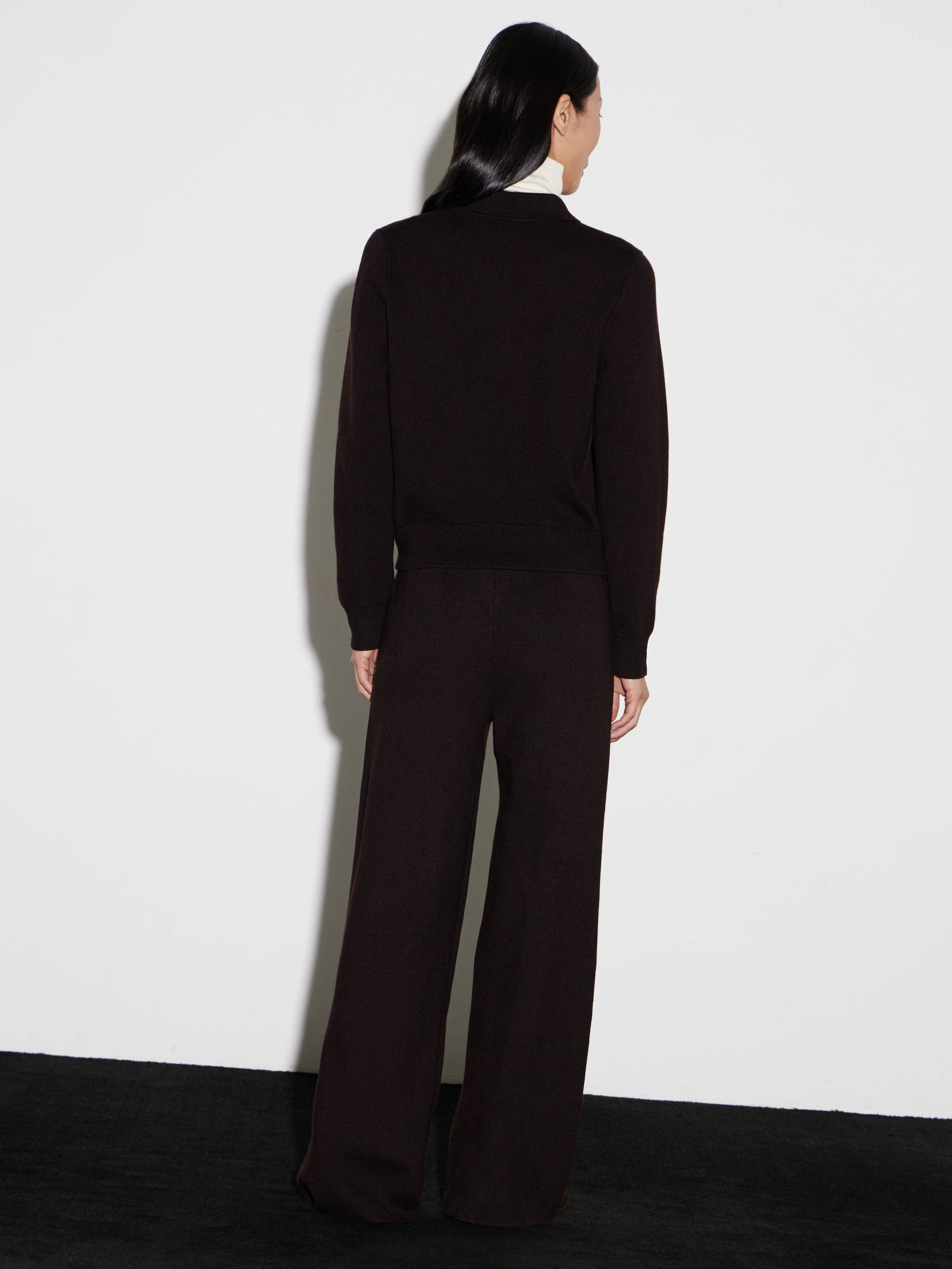 Брюки широкие из смесовой пряжи Брюки широкие из смесовой пряжи