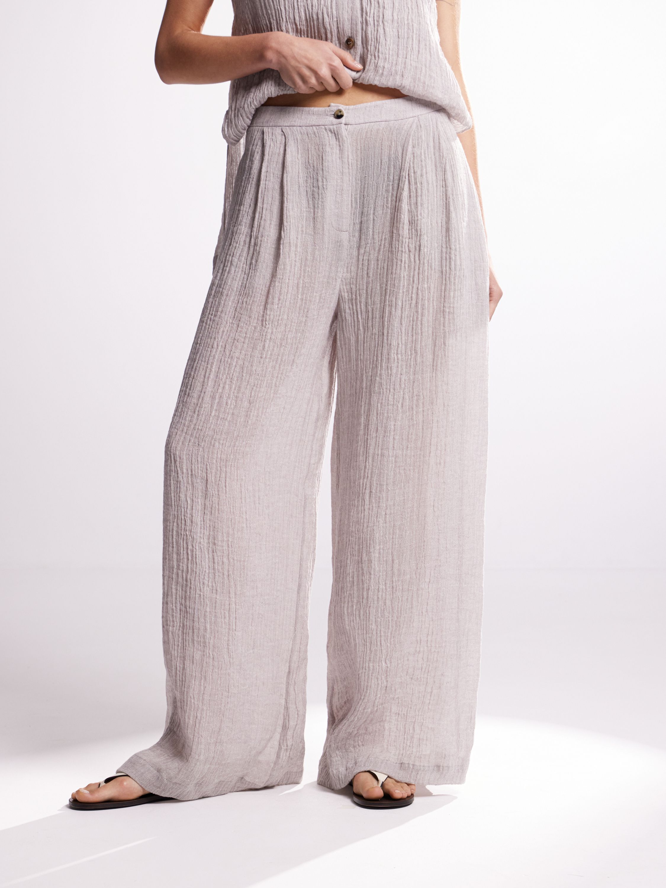 Брюки из жатого льна Брюки из жатого льна