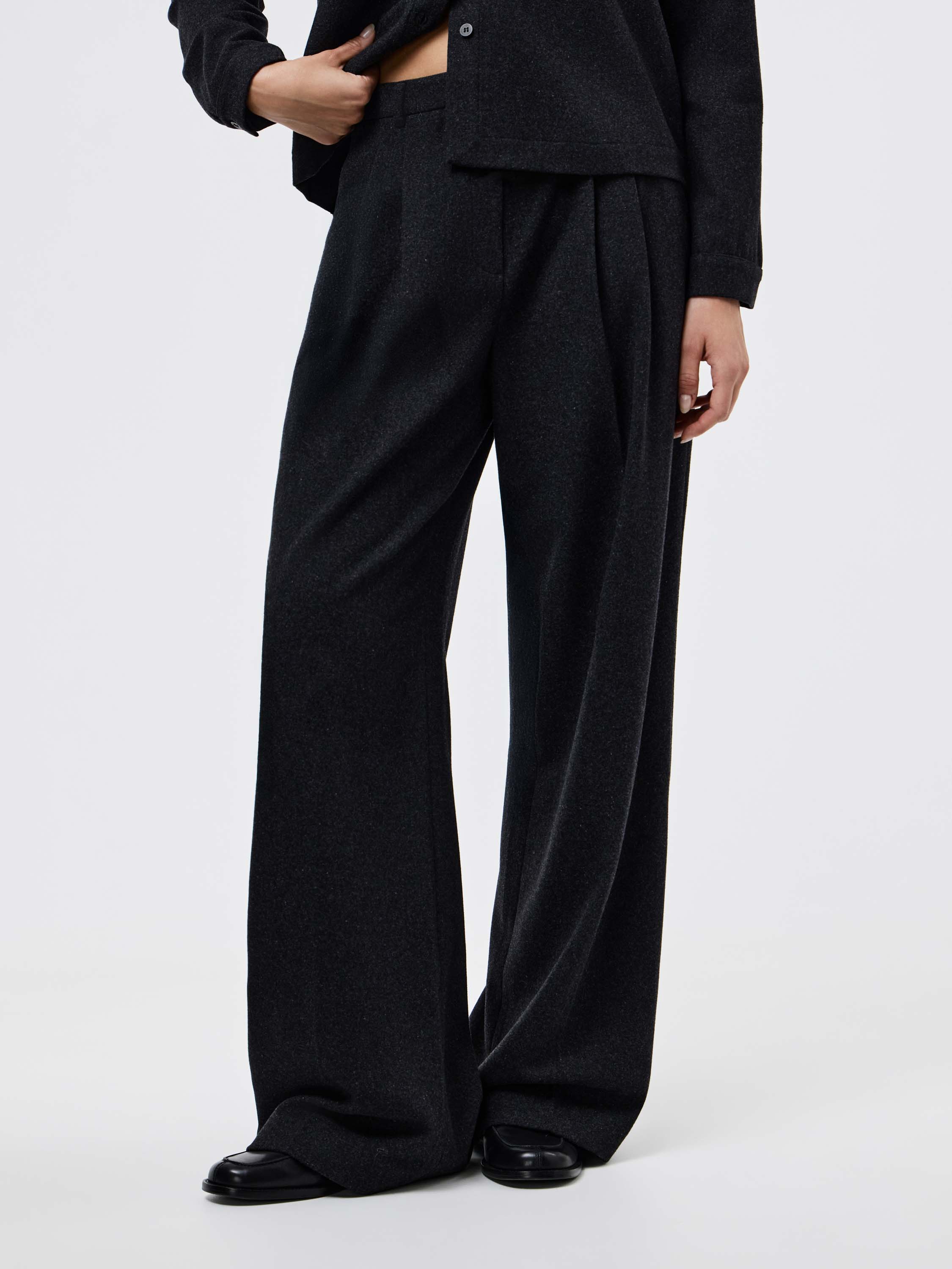 Брюки широкие из смесовой шерсти Брюки широкие из смесовой шерсти