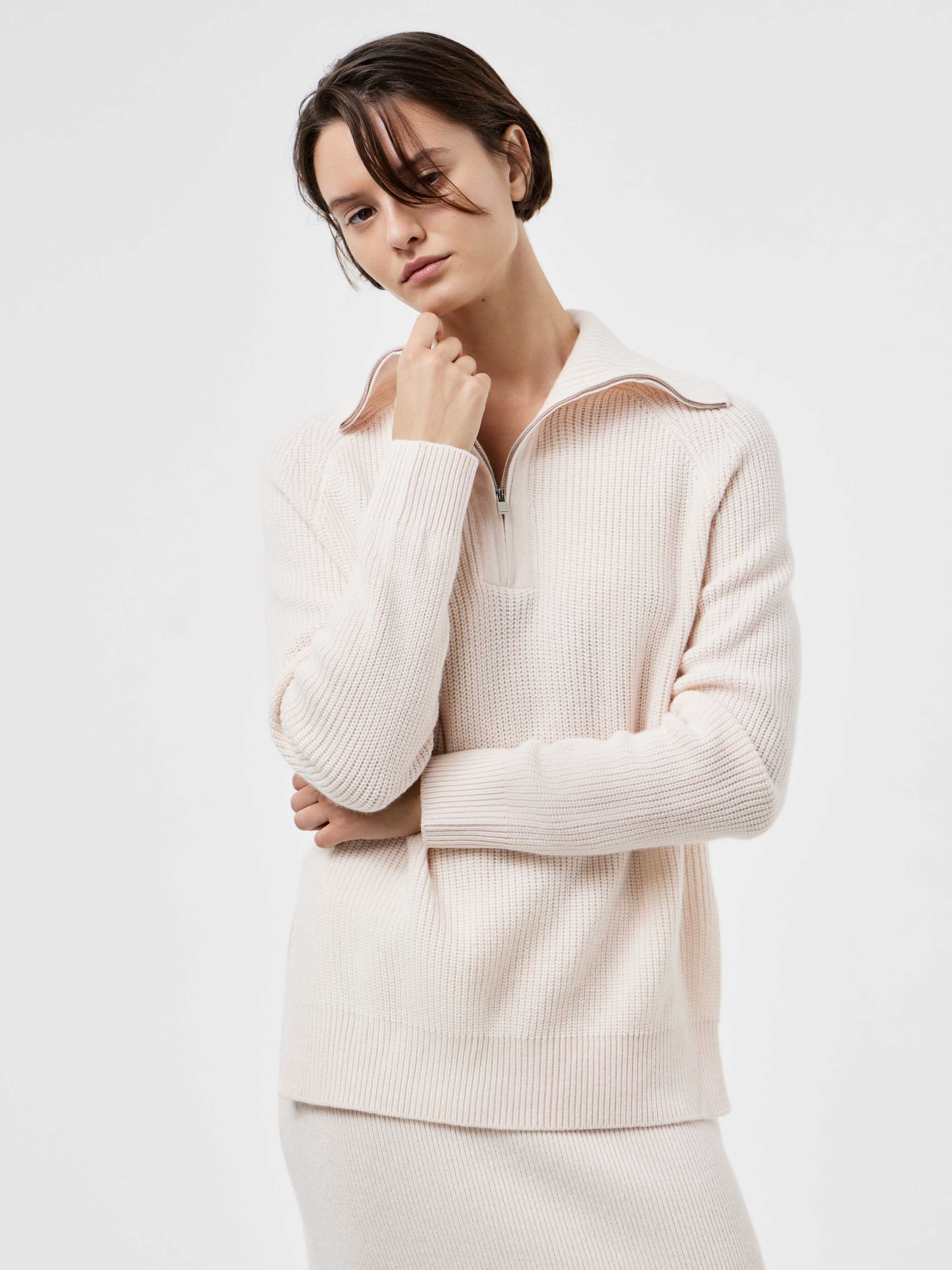 Джемпер-поло из плотной пряжи Джемпер-поло из плотной пряжи