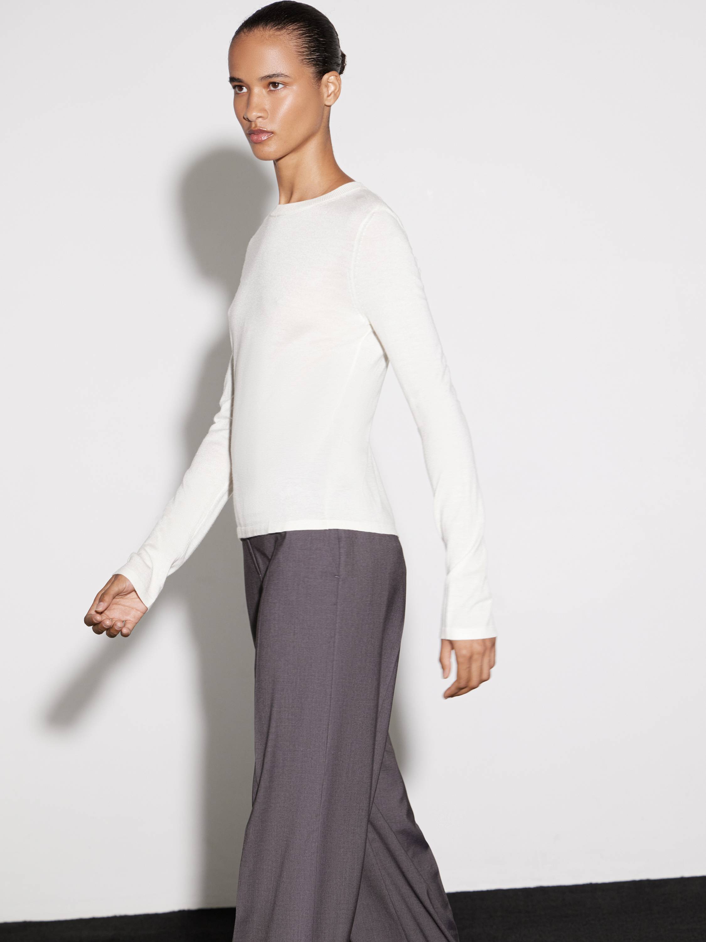 Лонгслив из смесовой пряжи мериноса Лонгслив из смесовой пряжи мериноса