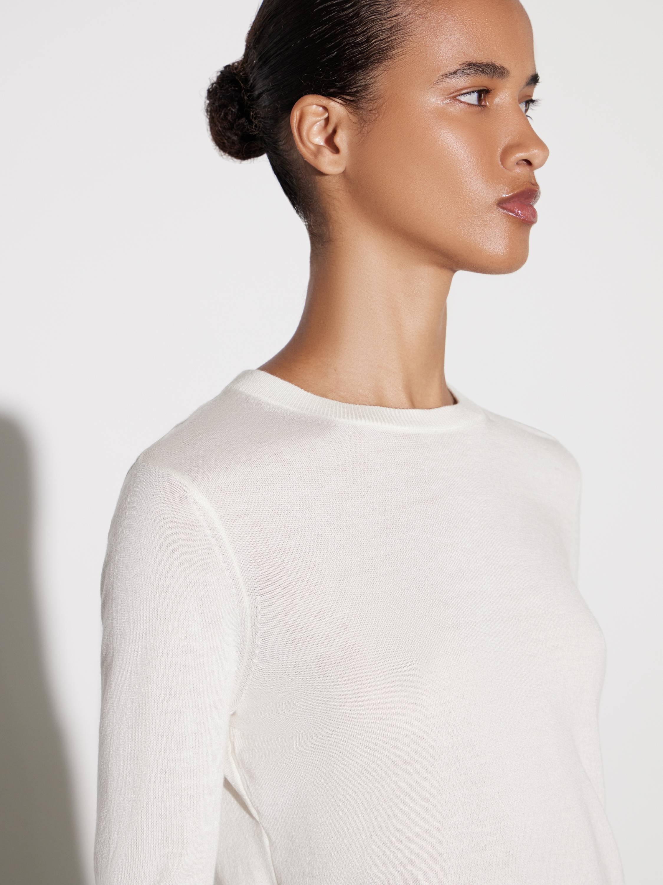 Лонгслив из смесовой пряжи мериноса Лонгслив из смесовой пряжи мериноса