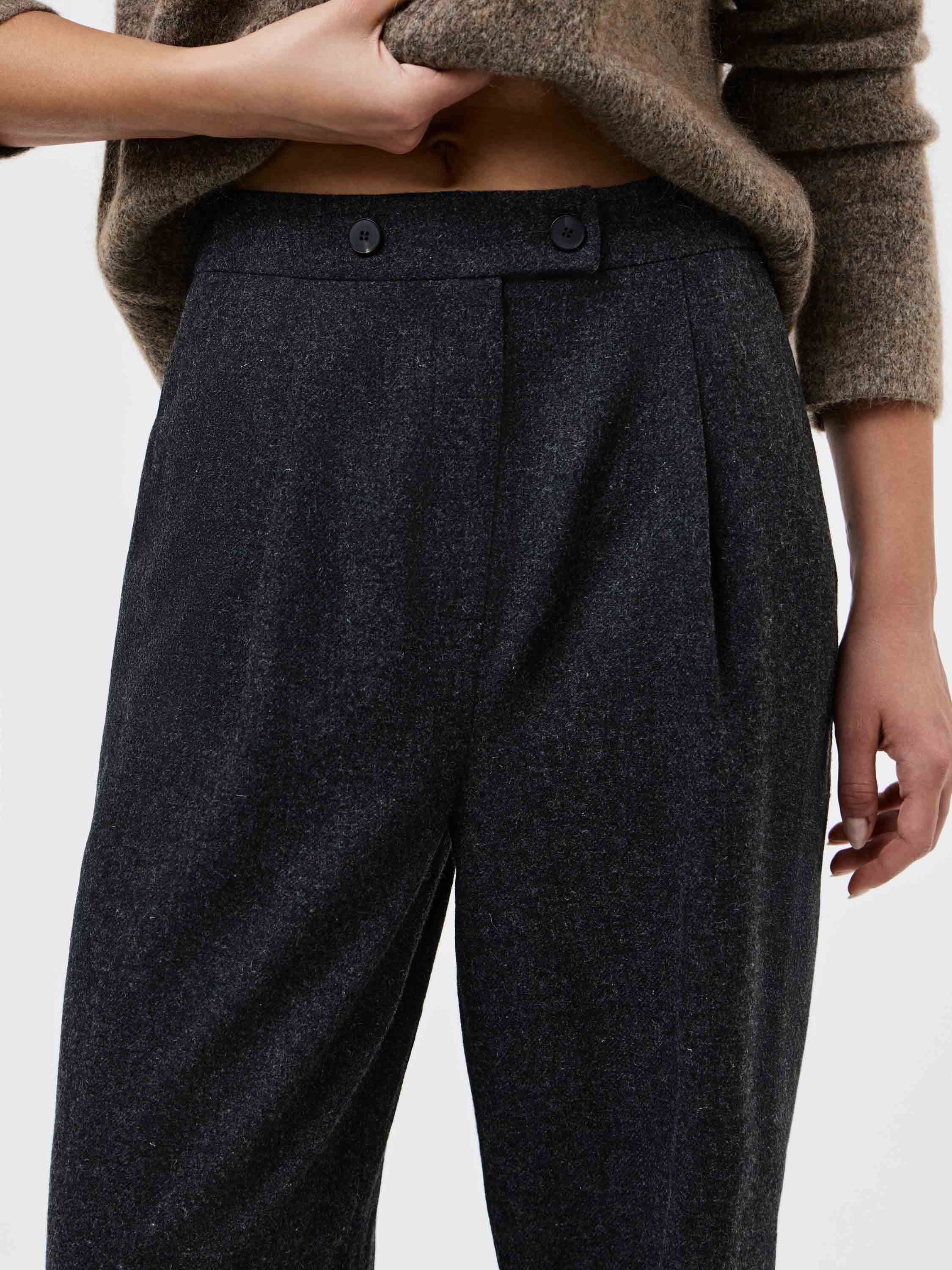 Брюки-палаццо из шерсти Брюки-палаццо из шерсти