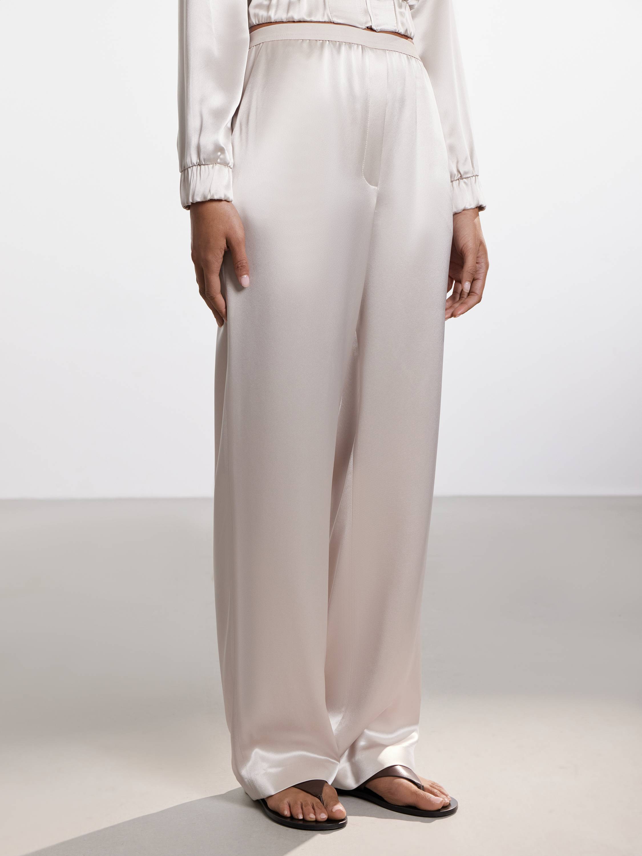 Брюки прямые из ацетата Брюки прямые из ацетата