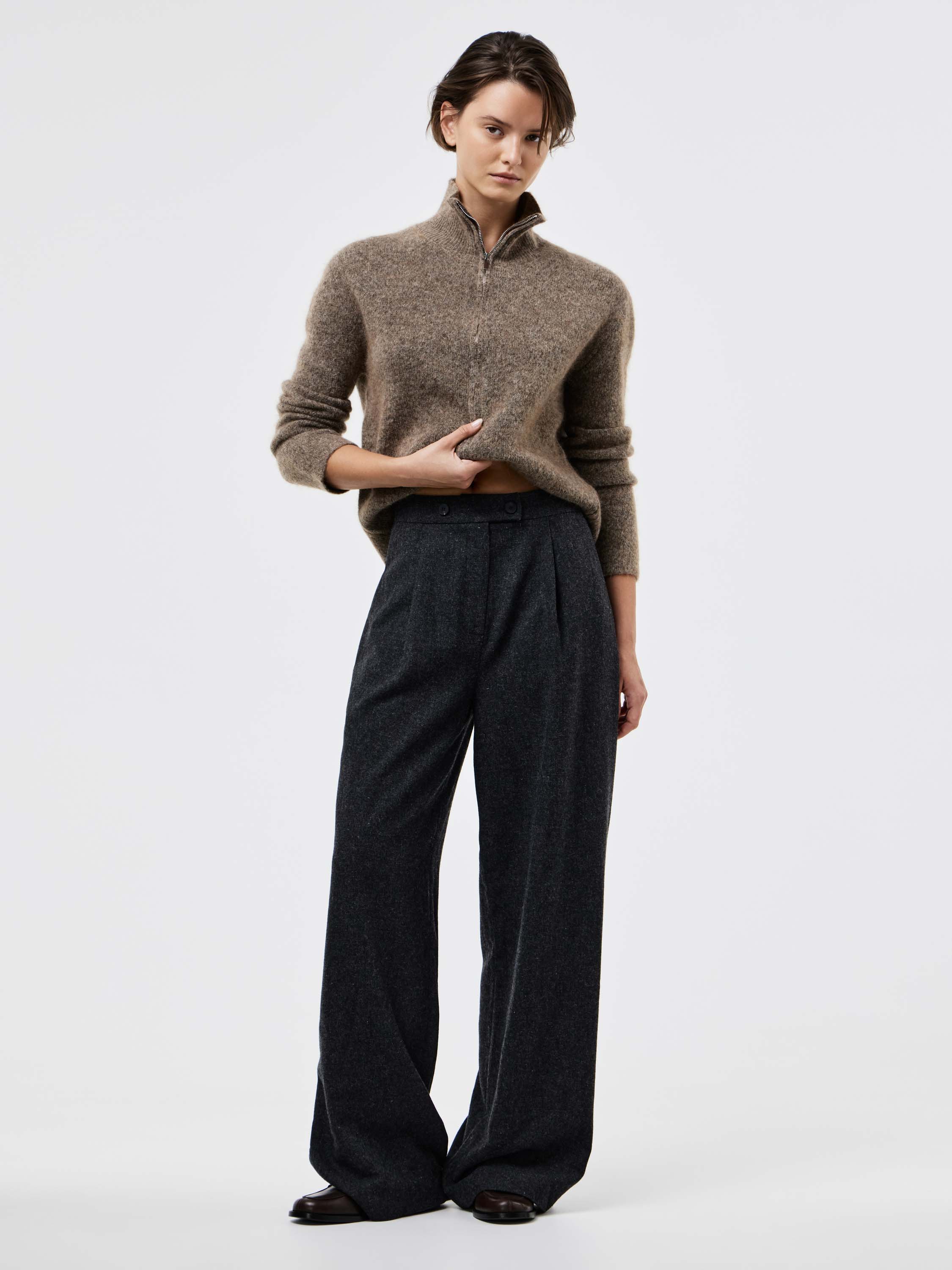 Брюки-палаццо из шерсти Брюки-палаццо из шерсти