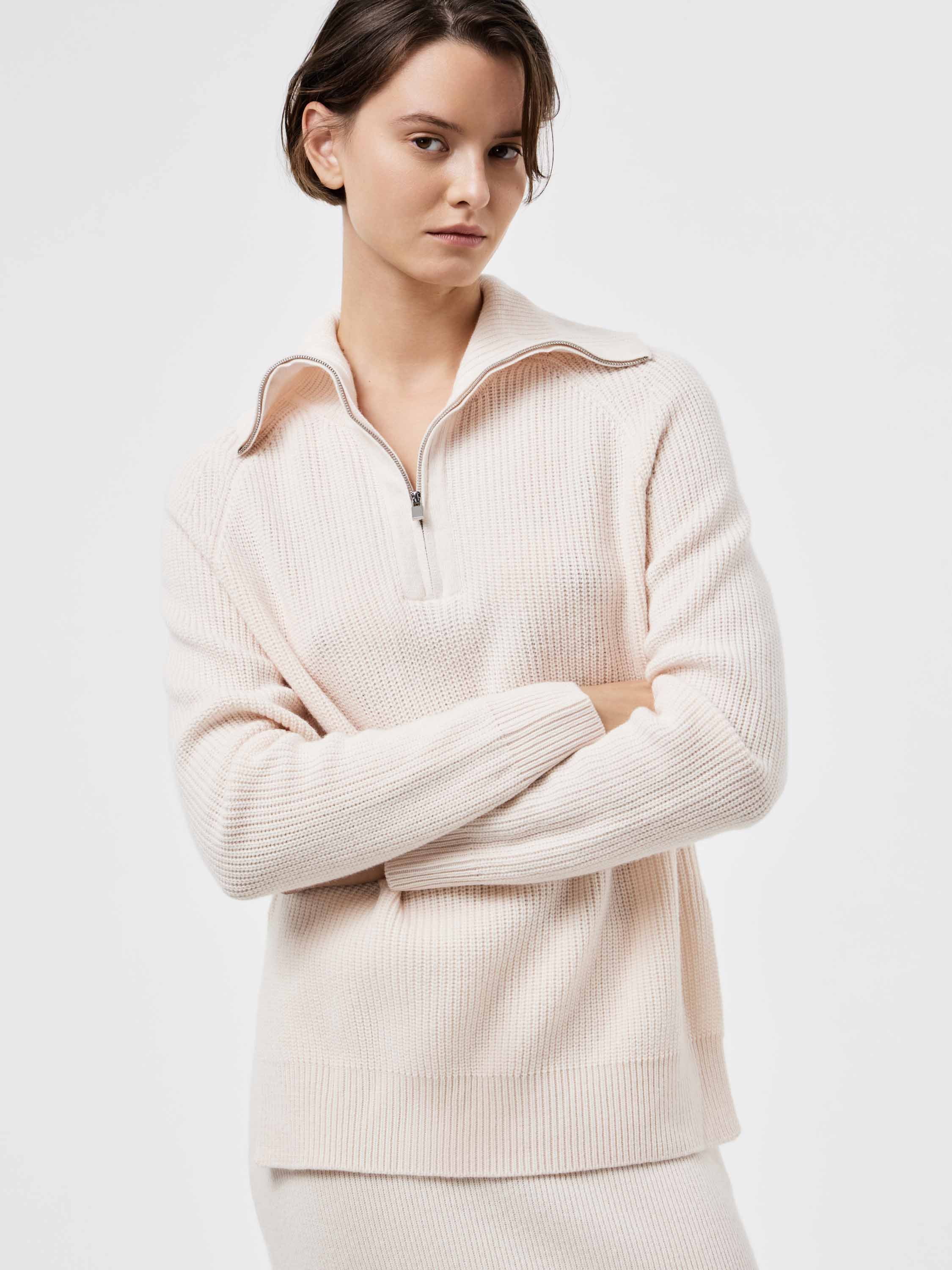 Джемпер-поло из плотной пряжи Джемпер-поло из плотной пряжи