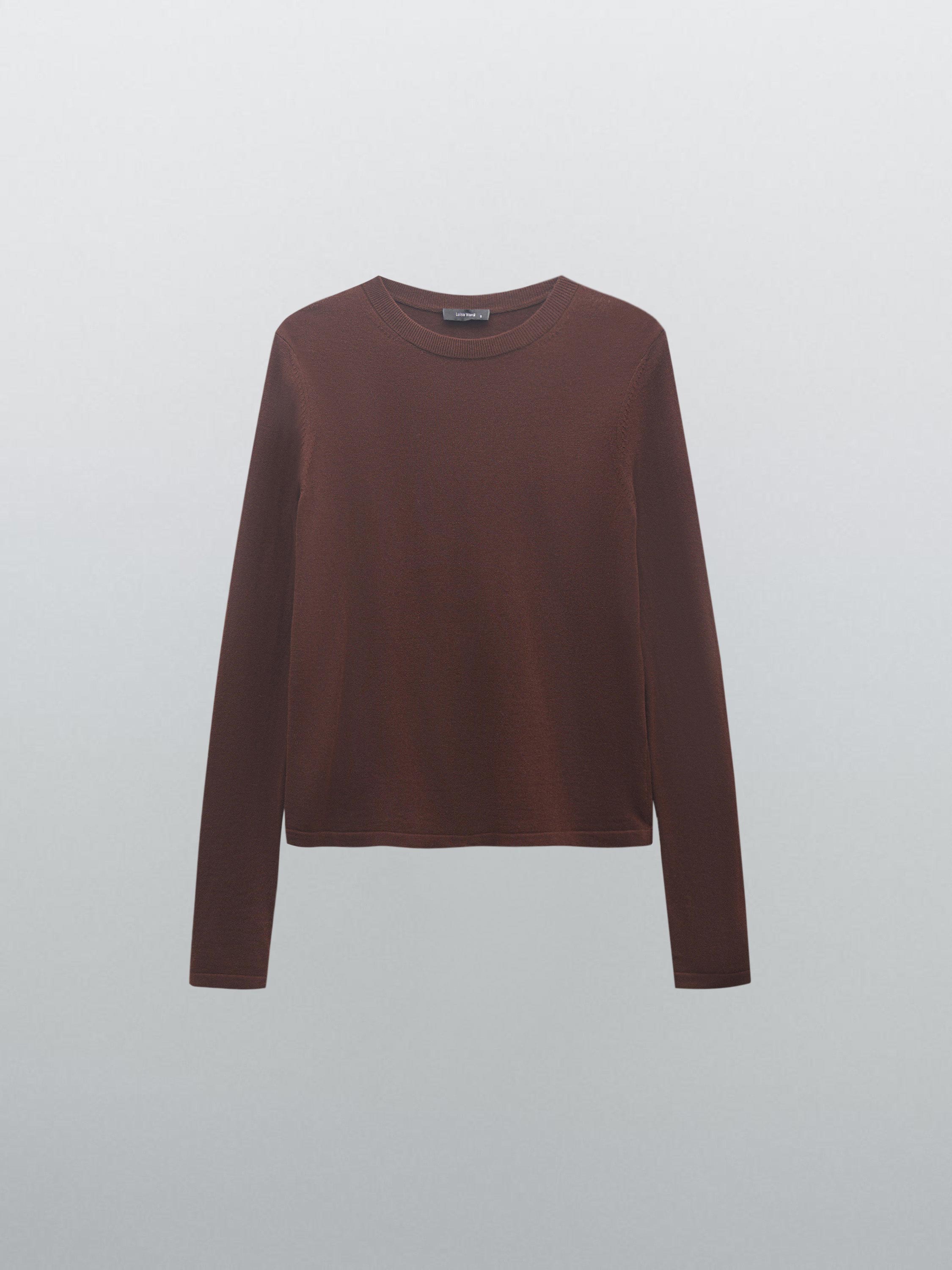 Лонгслив из смесовой пряжи мериноса Лонгслив из смесовой пряжи мериноса