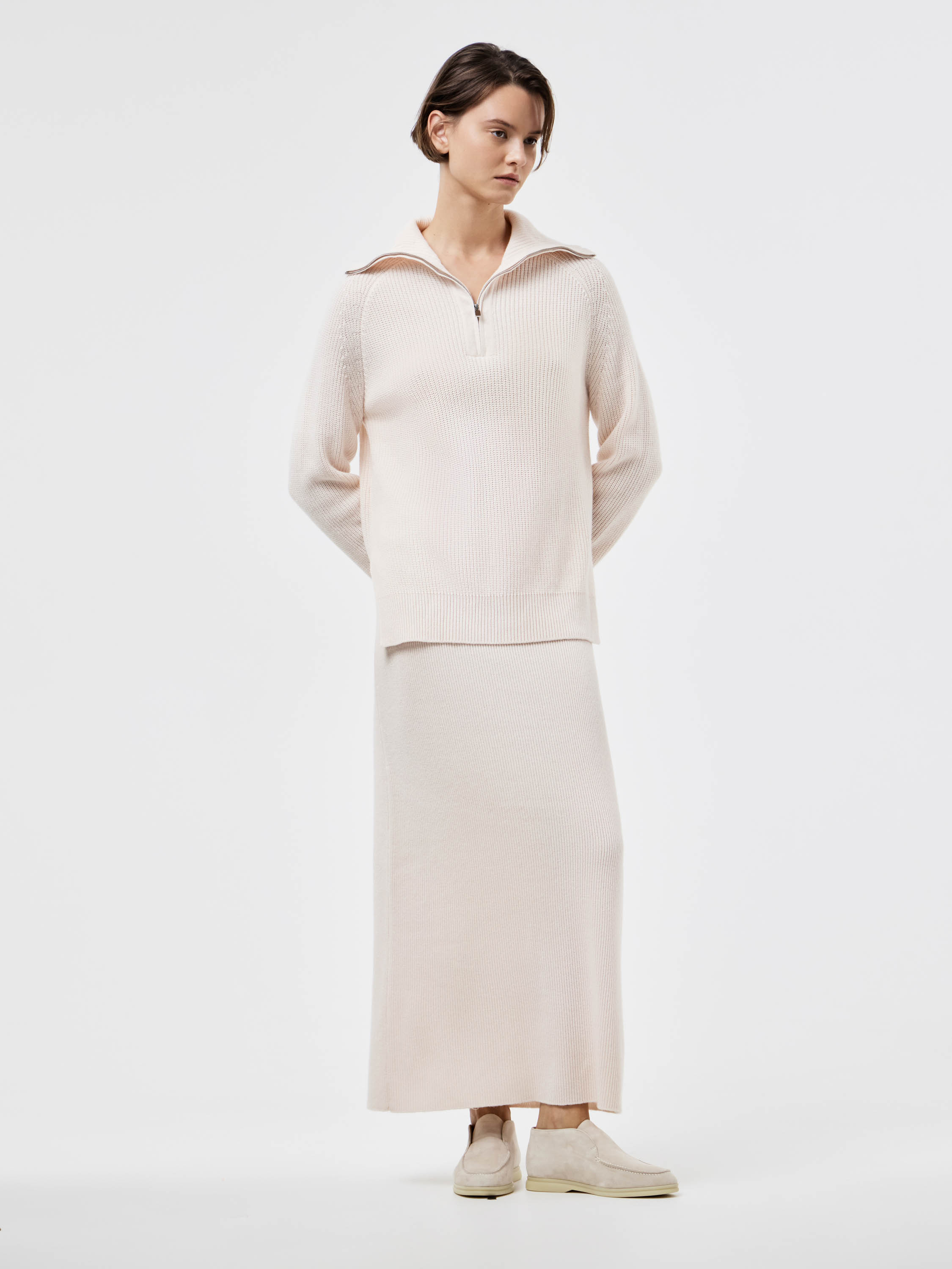 Джемпер-поло из плотной пряжи Джемпер-поло из плотной пряжи