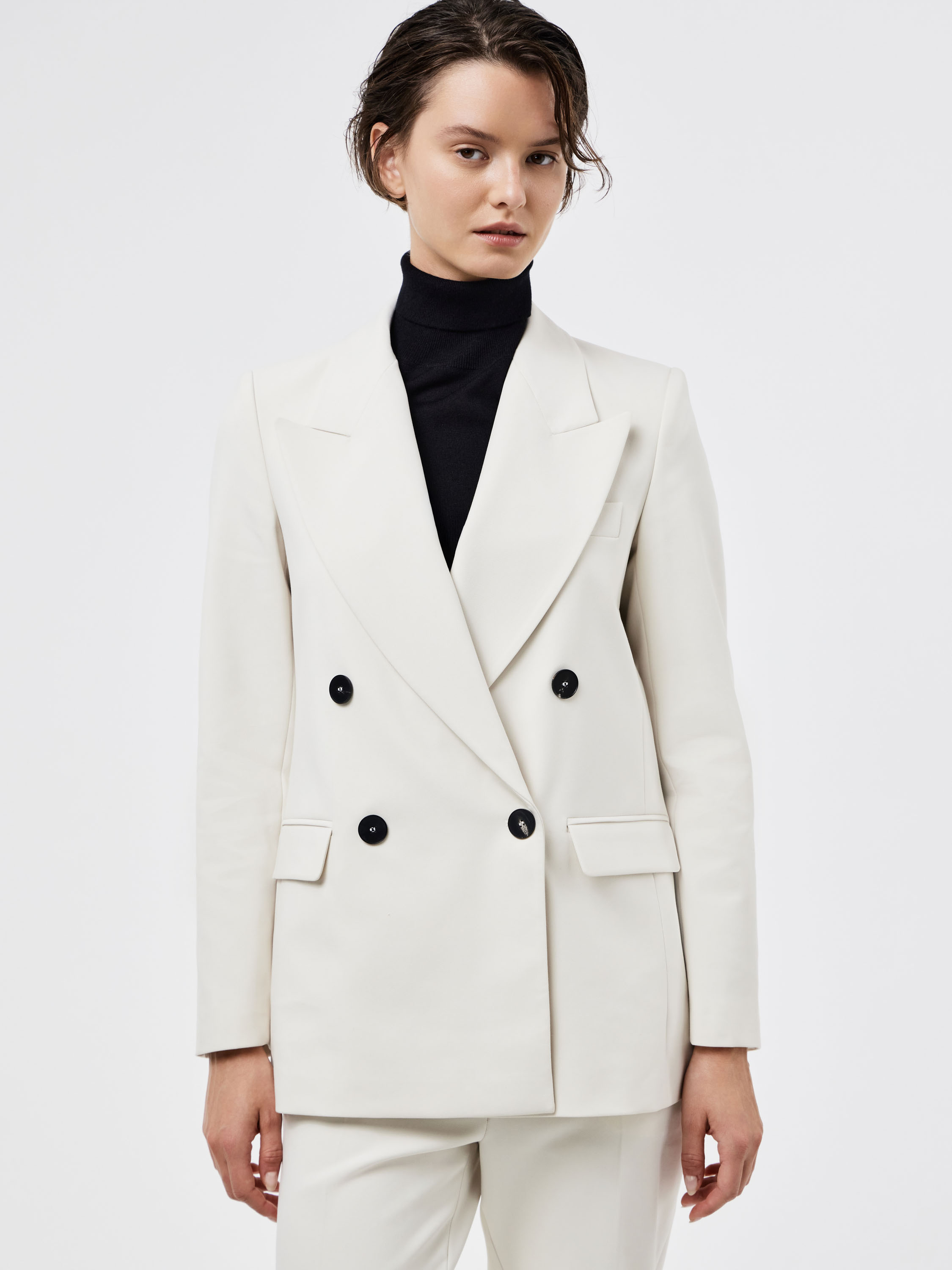 Жакет двубортный из хлопка Жакет двубортный из хлопка