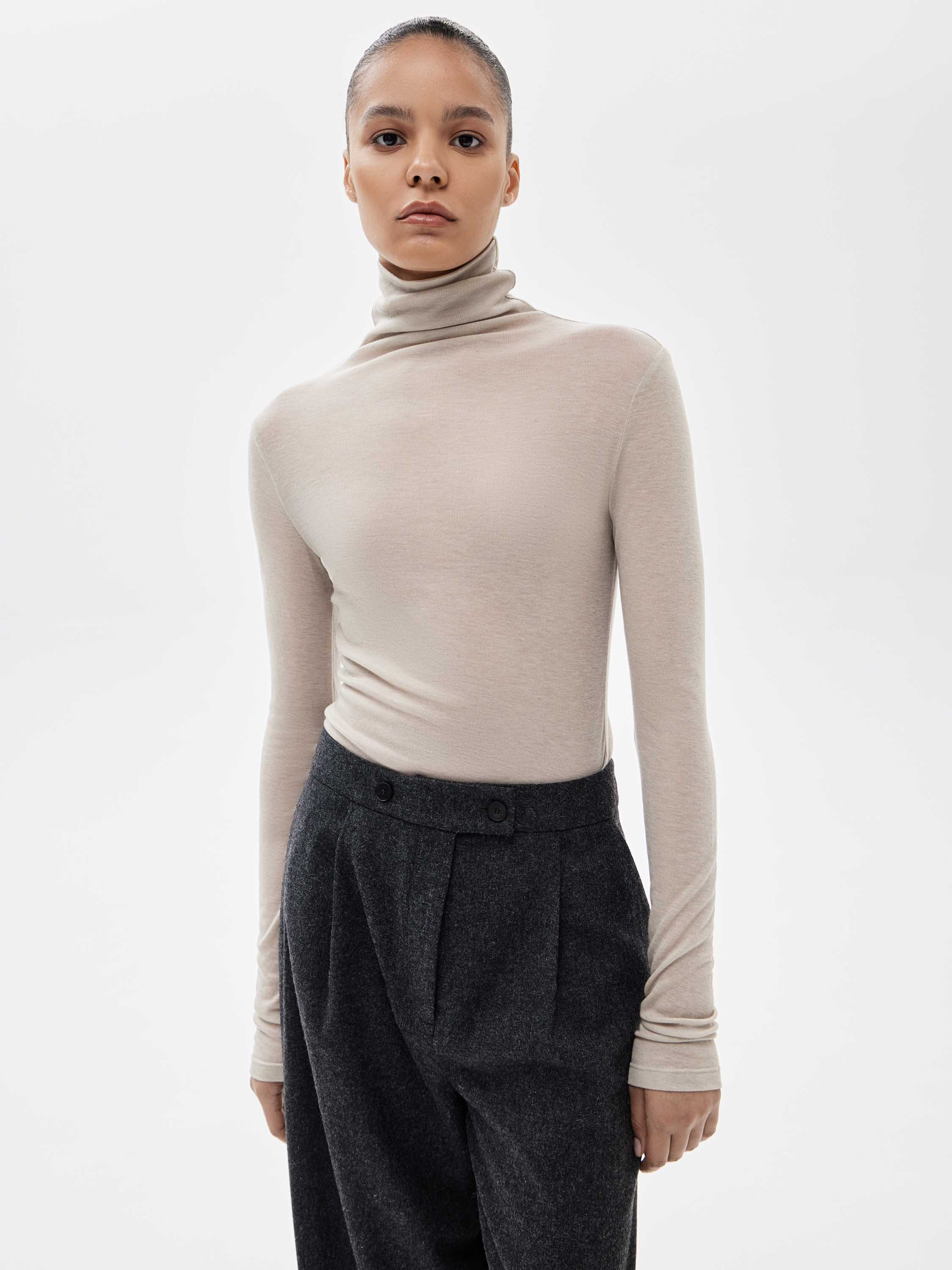 Водолазка из лиоцелла и шерсти Водолазка из лиоцелла и шерсти