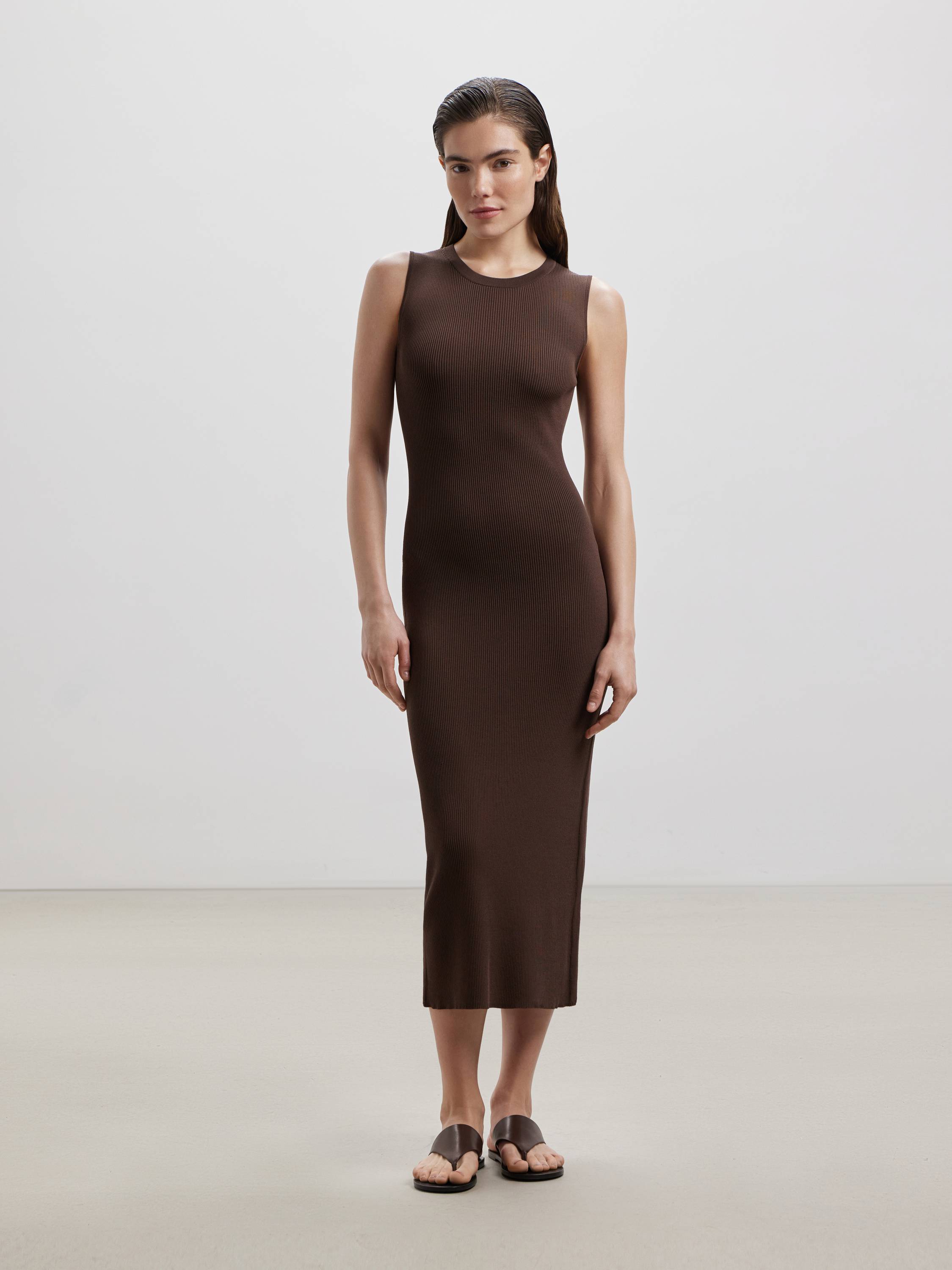 Платье миди в рубчик Платье миди в рубчик