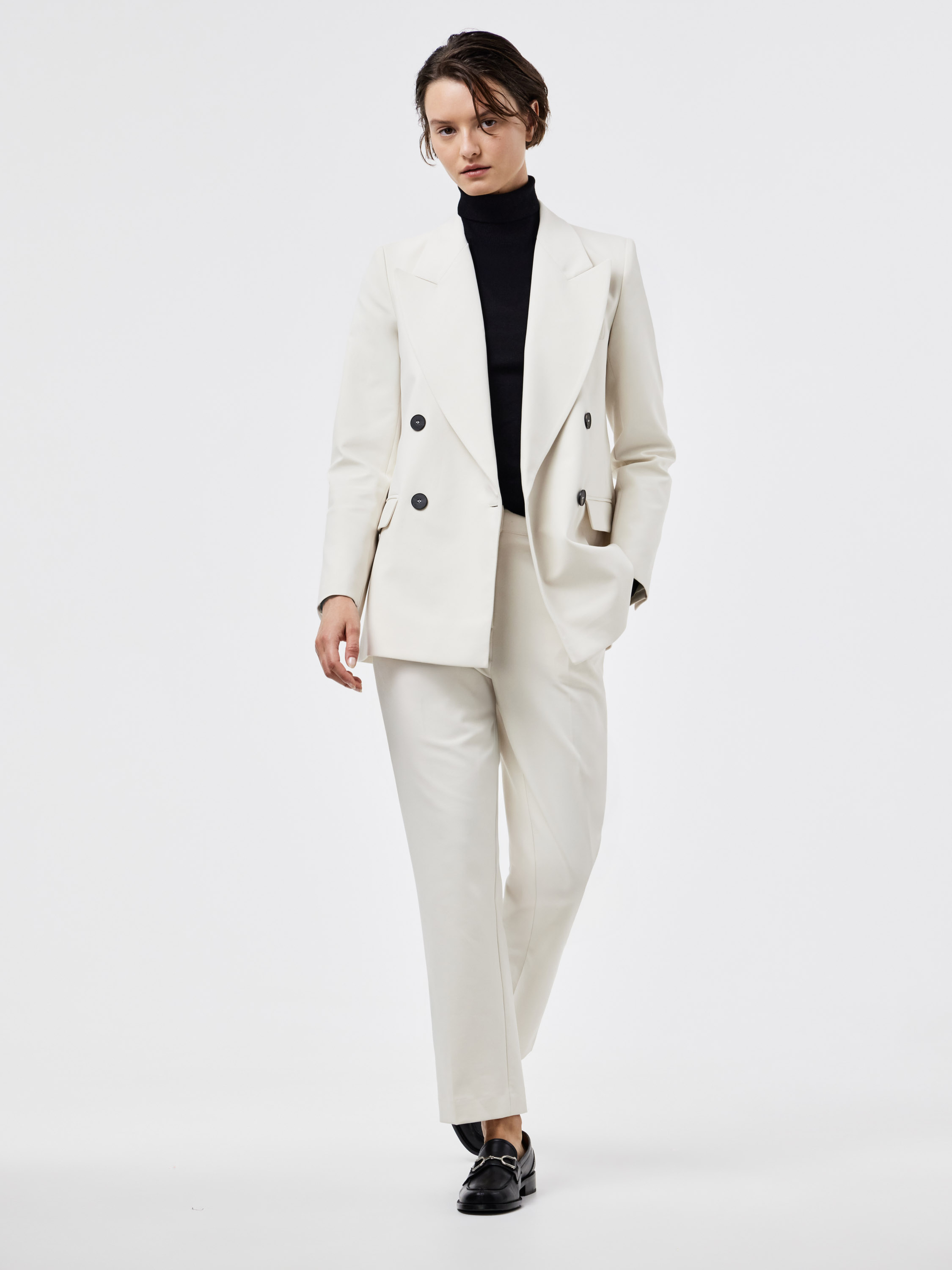 Жакет двубортный из хлопка Жакет двубортный из хлопка