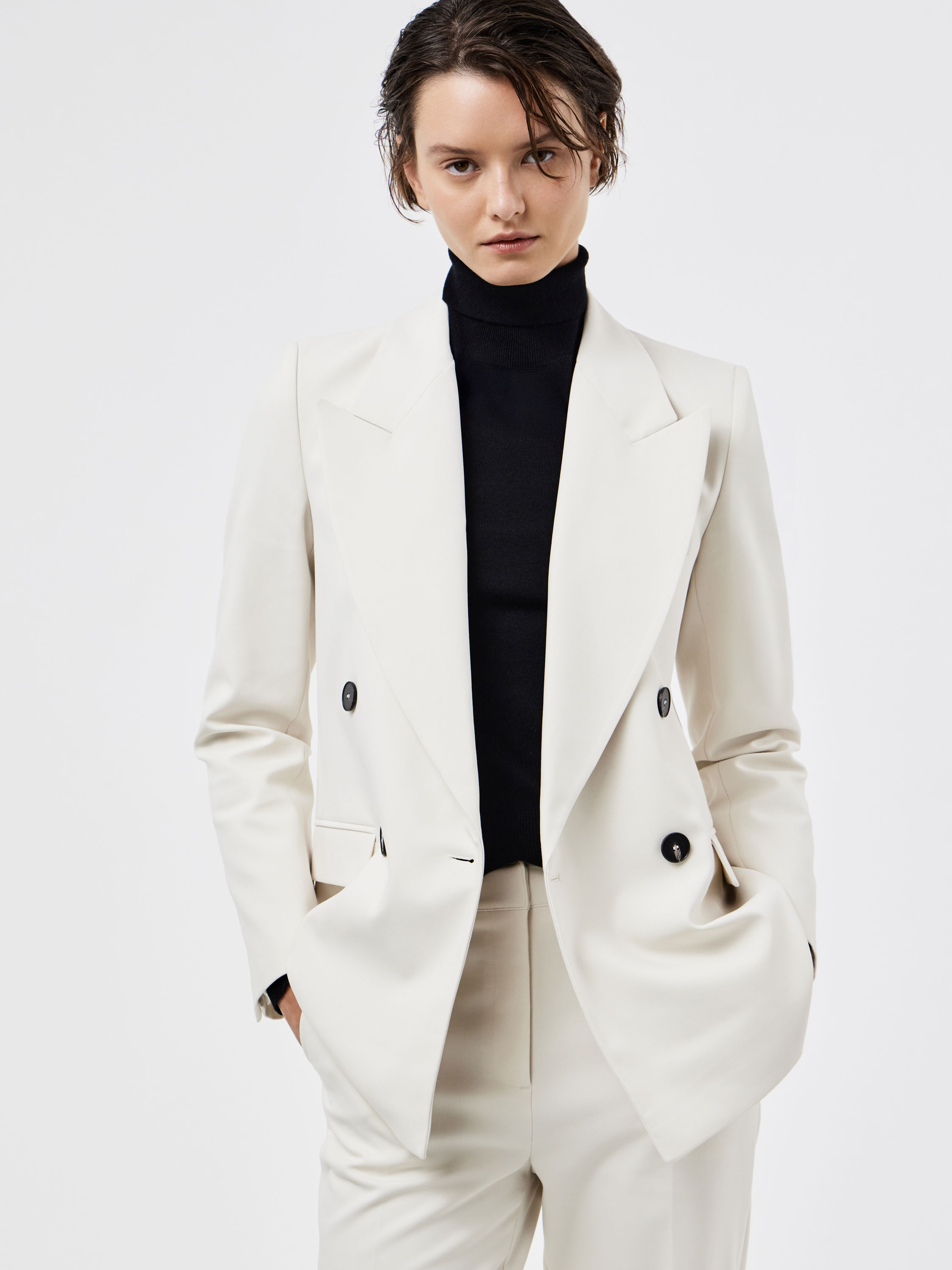 Жакет двубортный из хлопка Жакет двубортный из хлопка