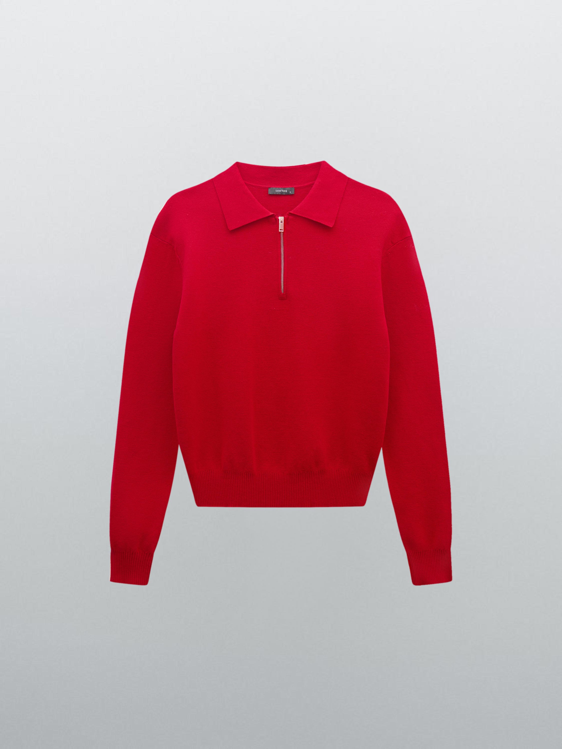 Джемпер-поло на молнии из хлопка Джемпер-поло на молнии из хлопка