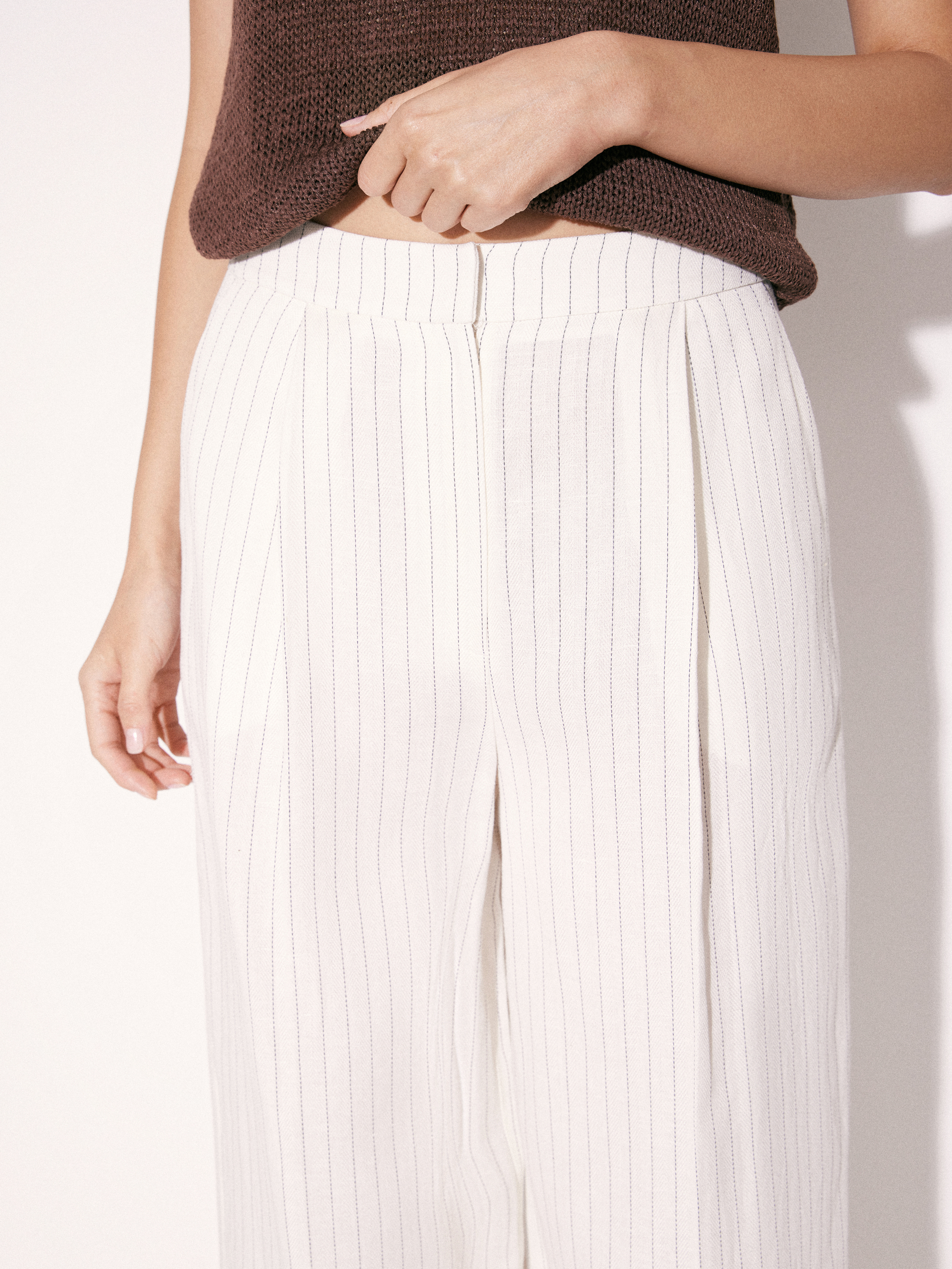 Брюки из смесового льна Брюки из смесового льна