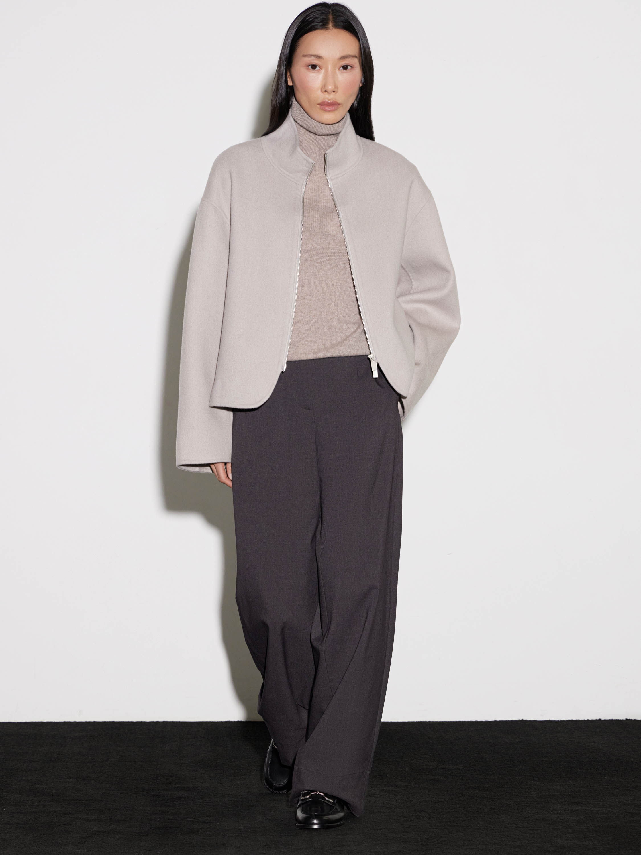 Полупальто на молнии из шерсти Полупальто на молнии из шерсти