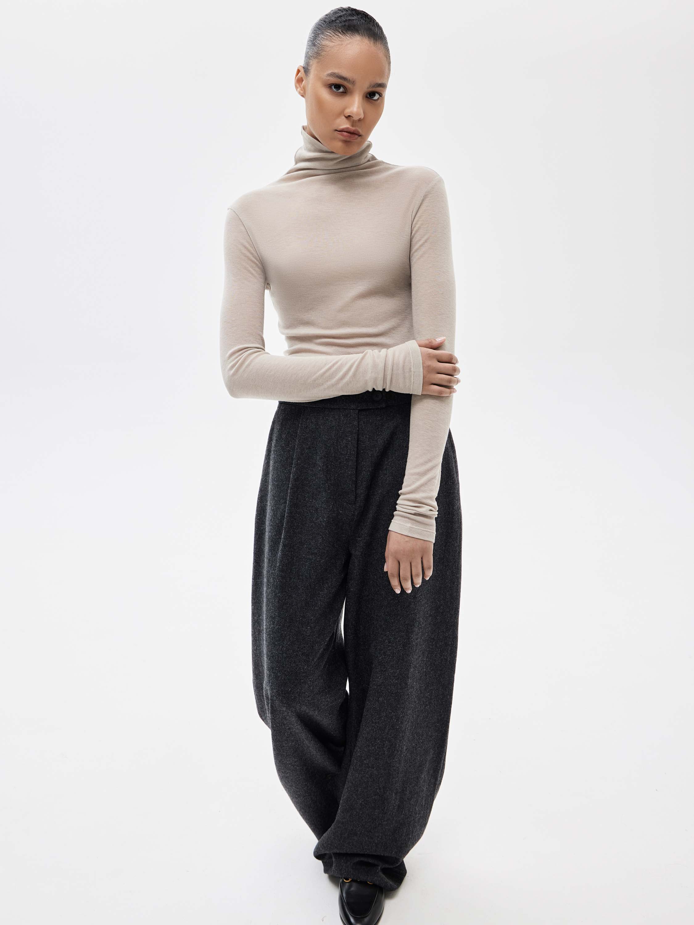 Водолазка из лиоцелла и шерсти Водолазка из лиоцелла и шерсти