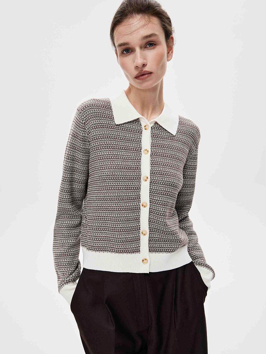 LWWA-206016 Кардиган (коричневый, M)