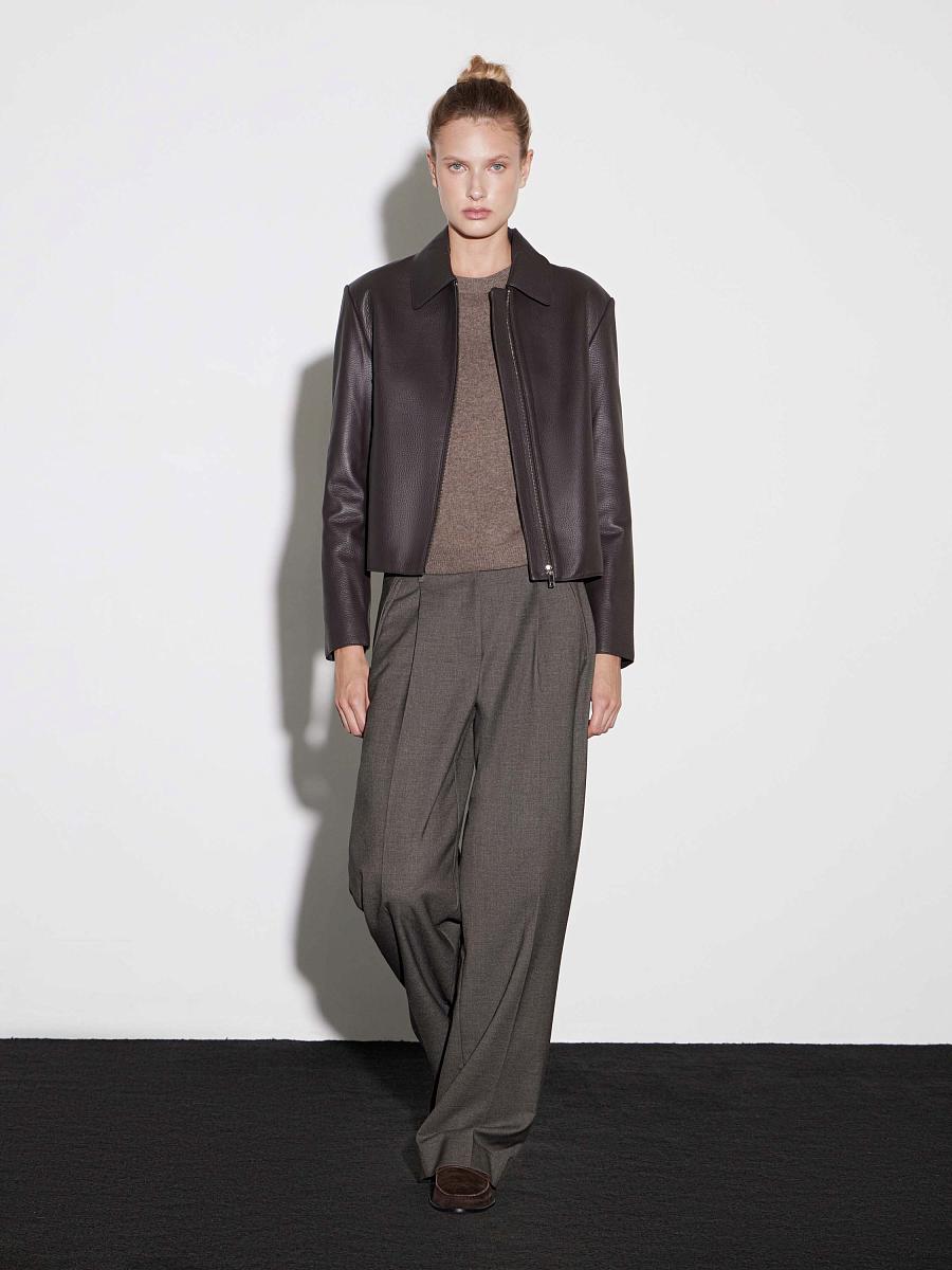 LWWN-355003 Кожаная куртка (темно-коричневый, L)