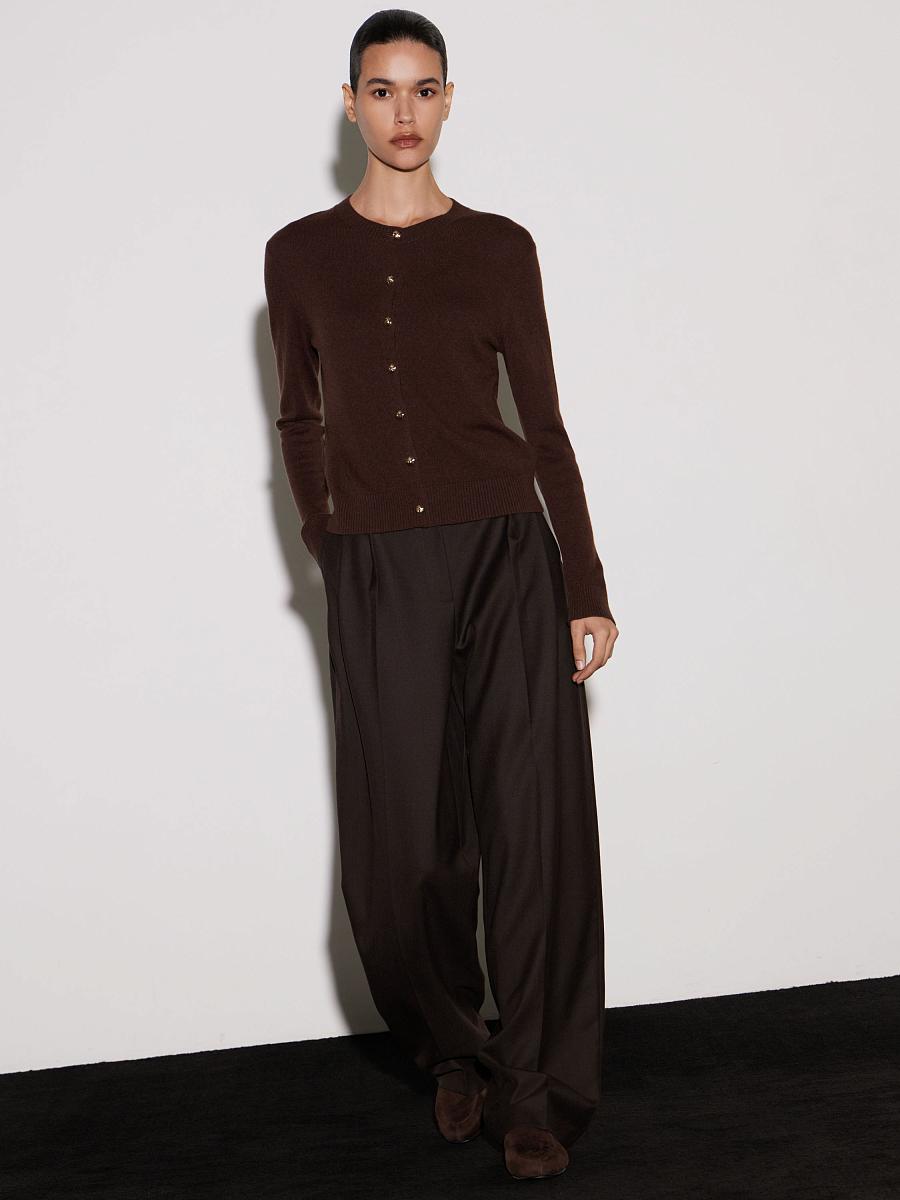 LWWN-205009 Кардиган (темно-коричневый, S)