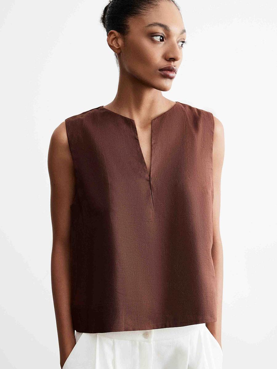 LWWA-165008 Блуза (коричневый, XS)