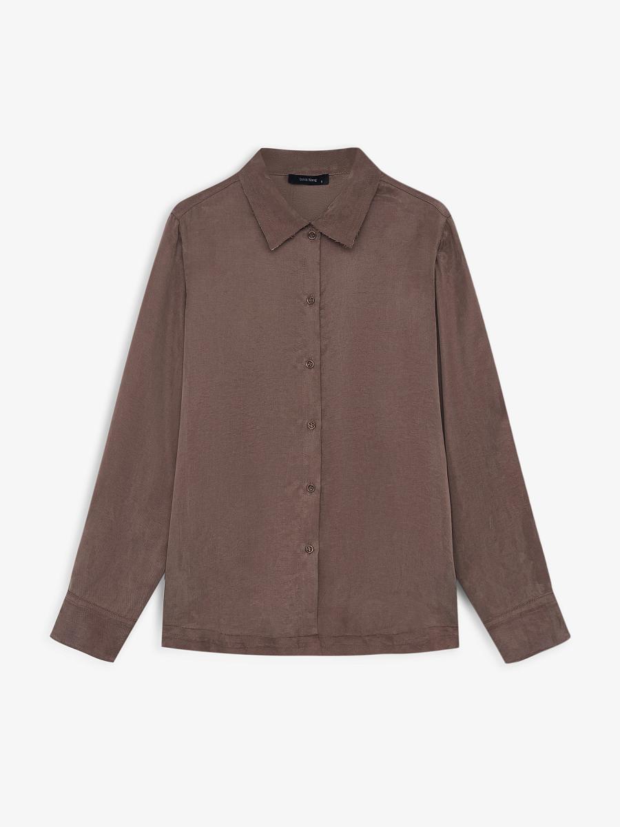 LWWN-105011 Рубашка (коричневый, XS)
