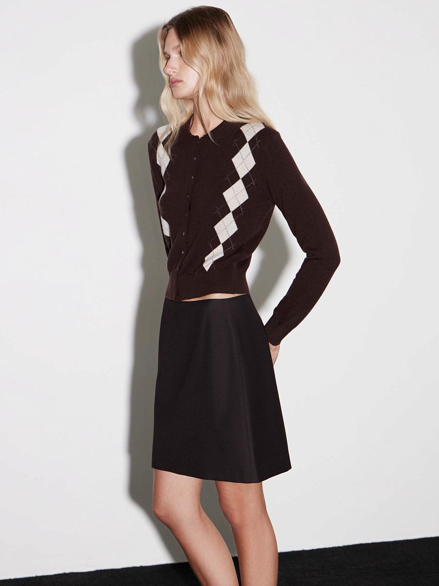 LWWN-205019 Кардиган (кофейный, XS)