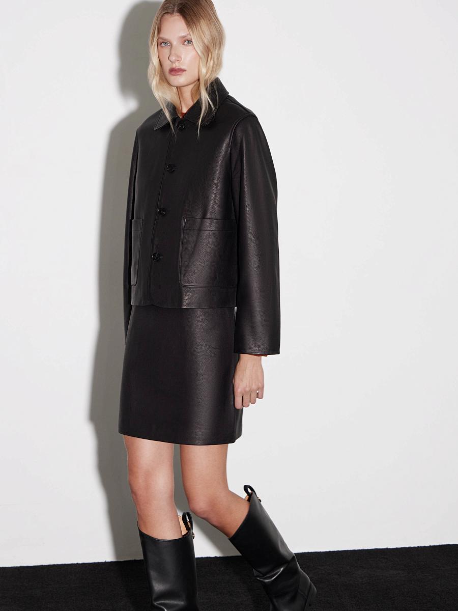 LWWN-355002 Кожаная куртка (черный, M)