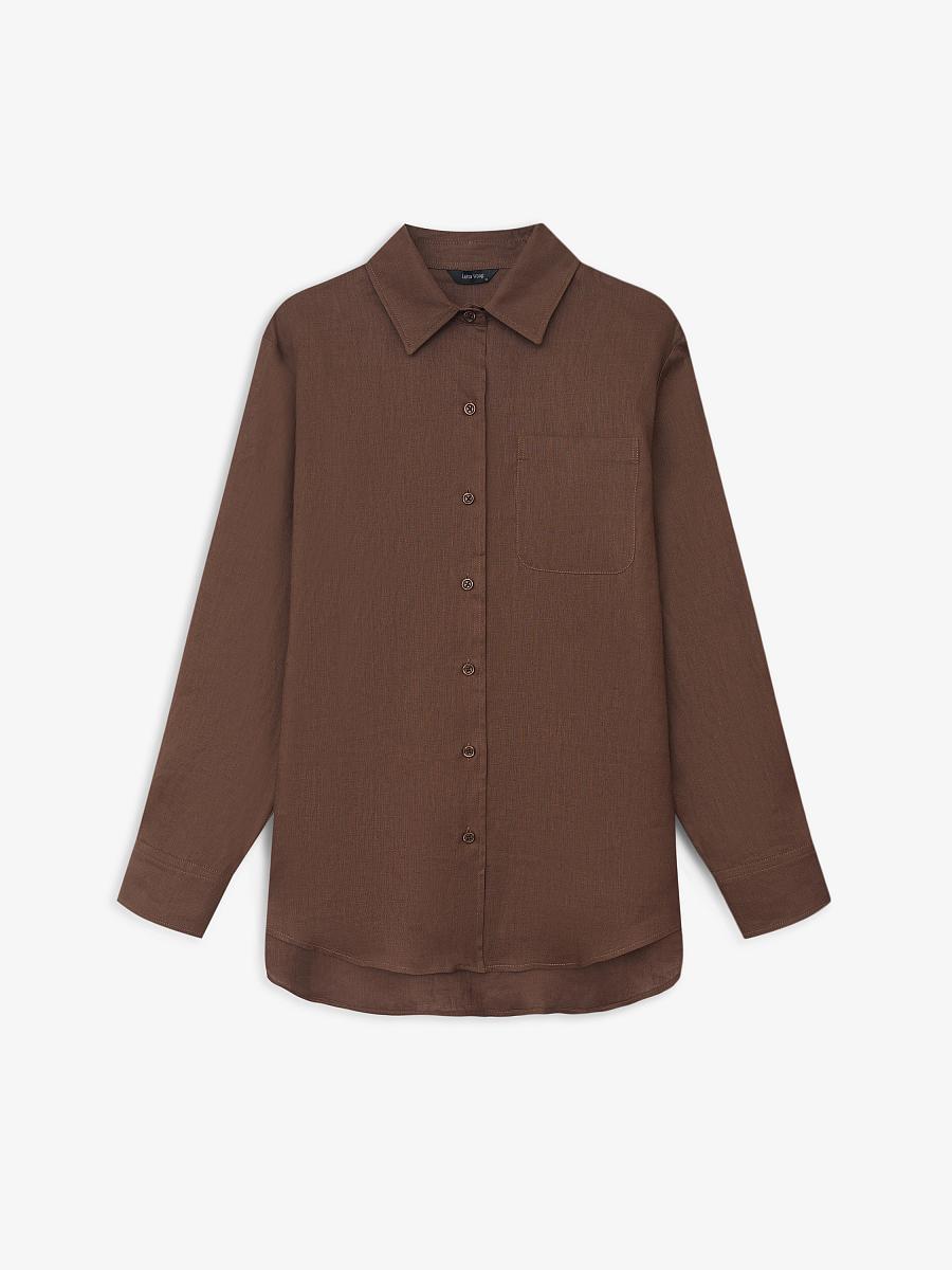 LWWA-105027 Рубашка (коричневый, XS)