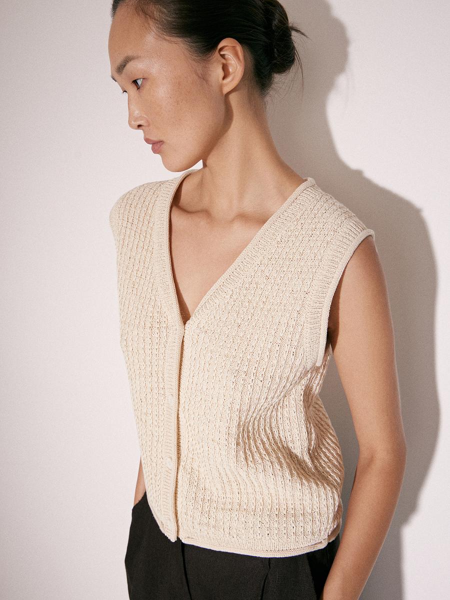 LWWA-076038 Топ трикотажный (кремовый, XS)