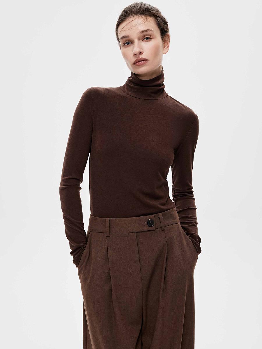 LWWN-615004 Водолазка (коричневый, XS)