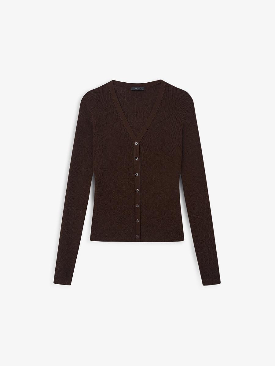 LWWA-206012 Кардиган (темно-коричневый, S)