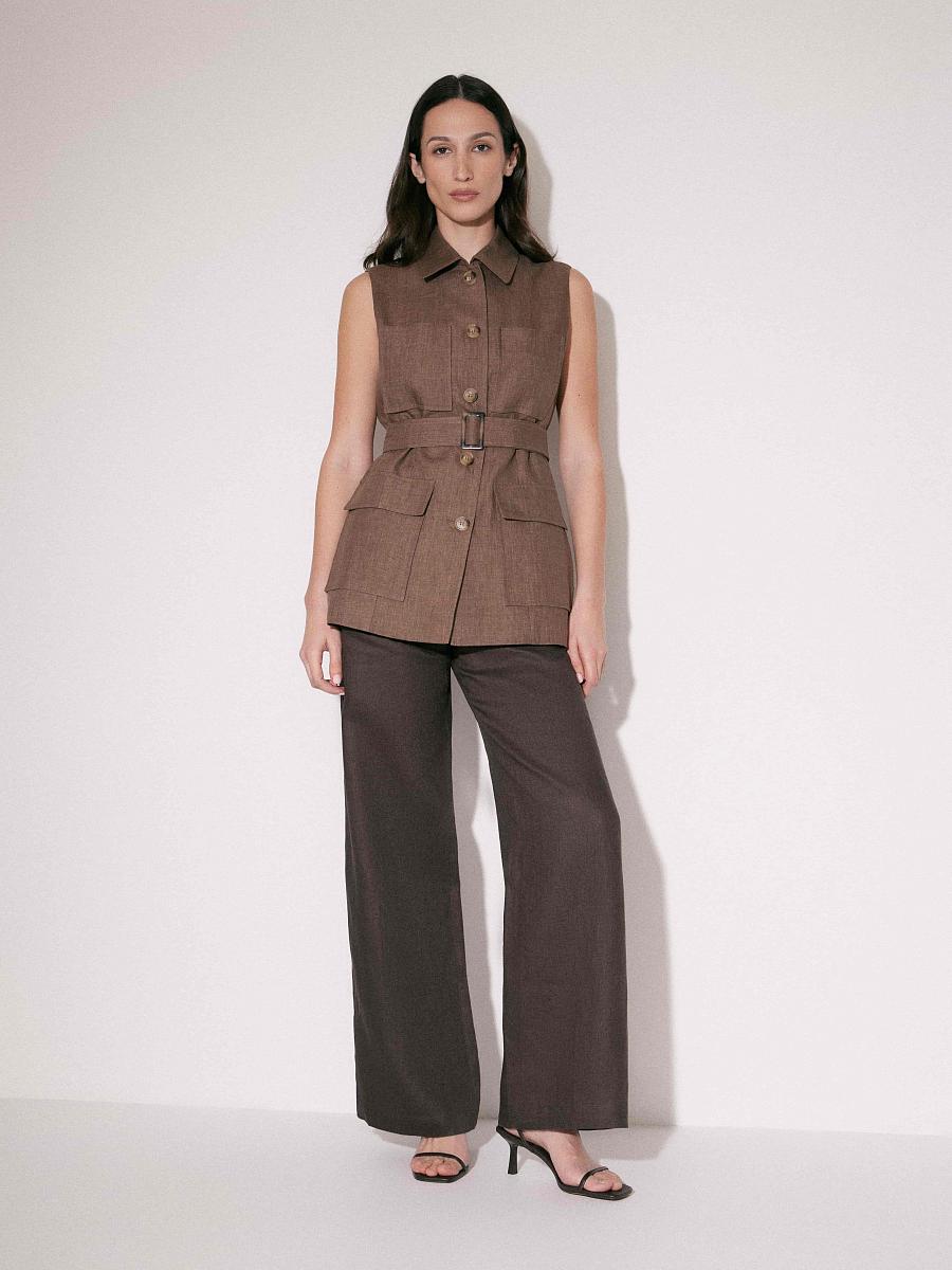 LWWA-155024 Жилетка (коричневый, XS)