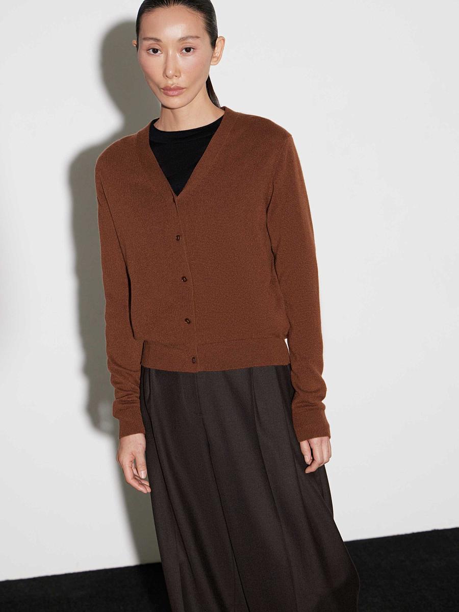 LWWN-205001 Кардиган (коричневый, S)