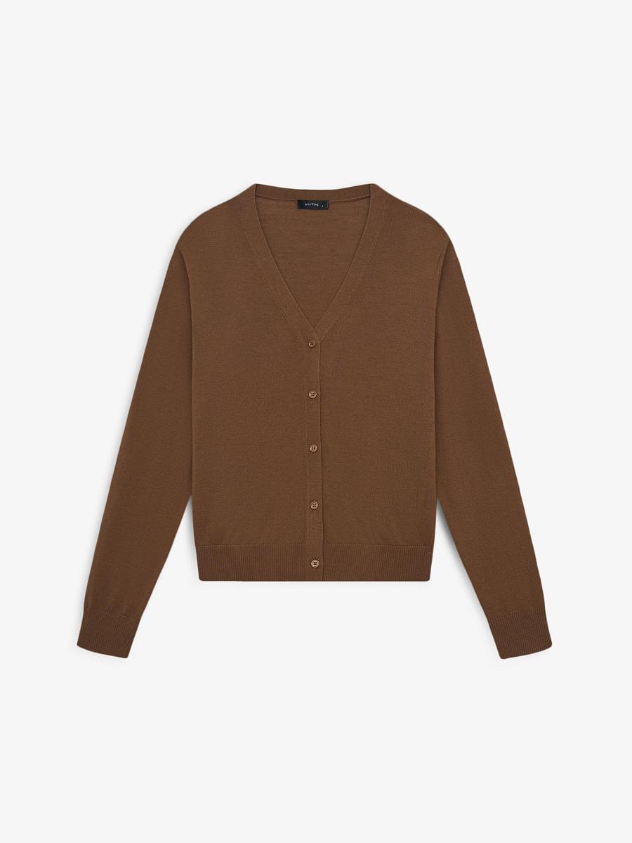LWWA-206002 Кардиган (светло-коричневый, L)