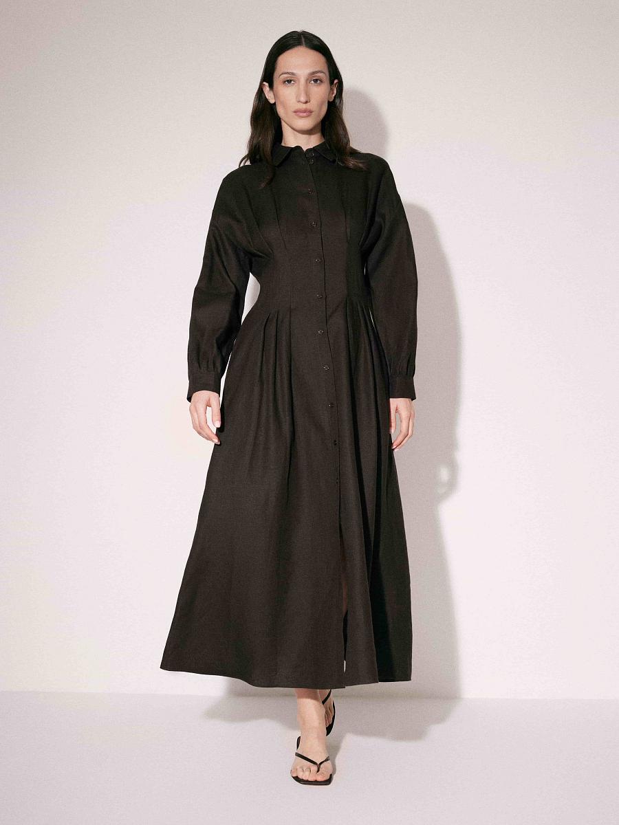 LWWA-025058 Платье (Темно-Коричневый, XS)