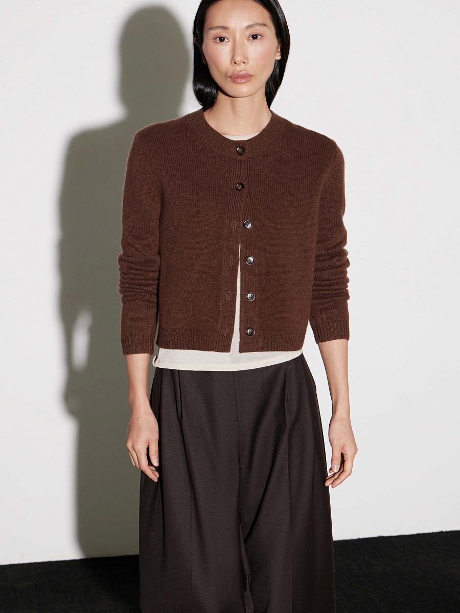 LWWN-205012 Кардиган (темно-коричневый, S)